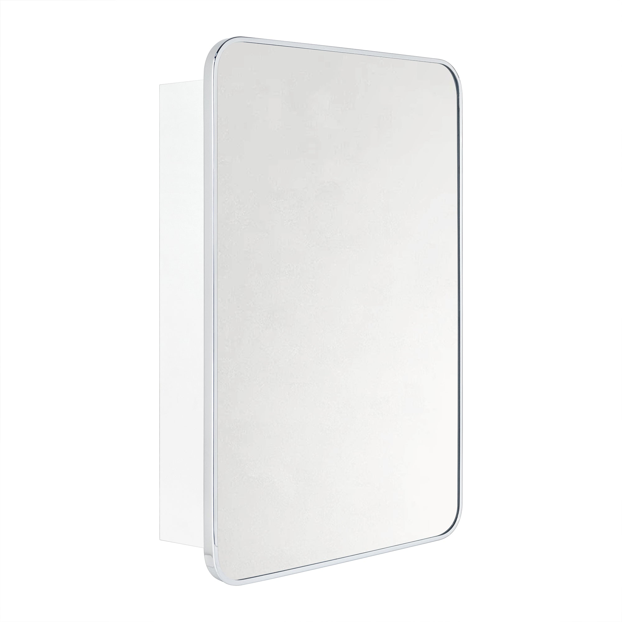 Garnes Rectangular Recessed or Surface Mount Metal Framed Medicine Cabinet with Mirror