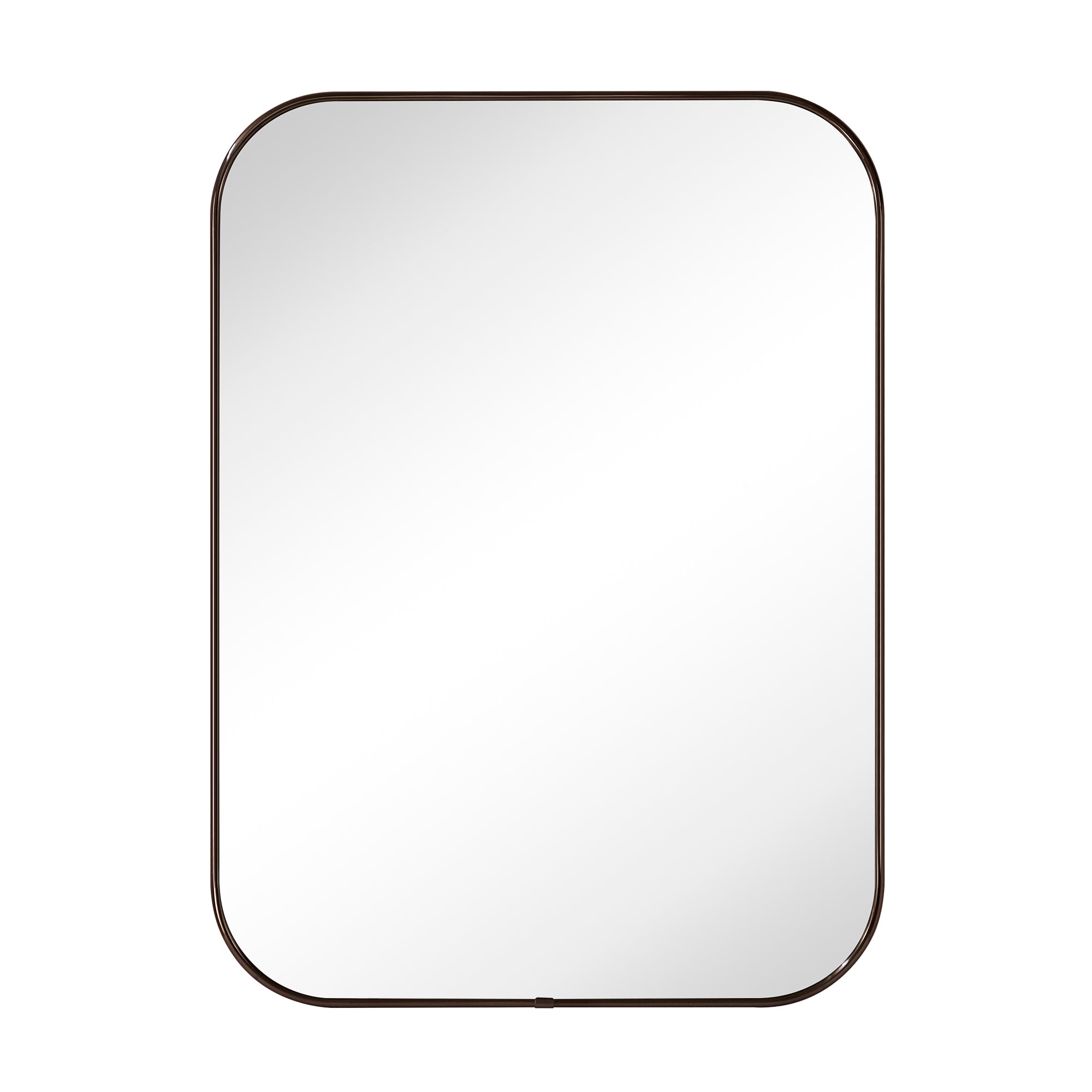 Rounded Rectangular Framed Wall Mounted Bathroom Vanity Mirror