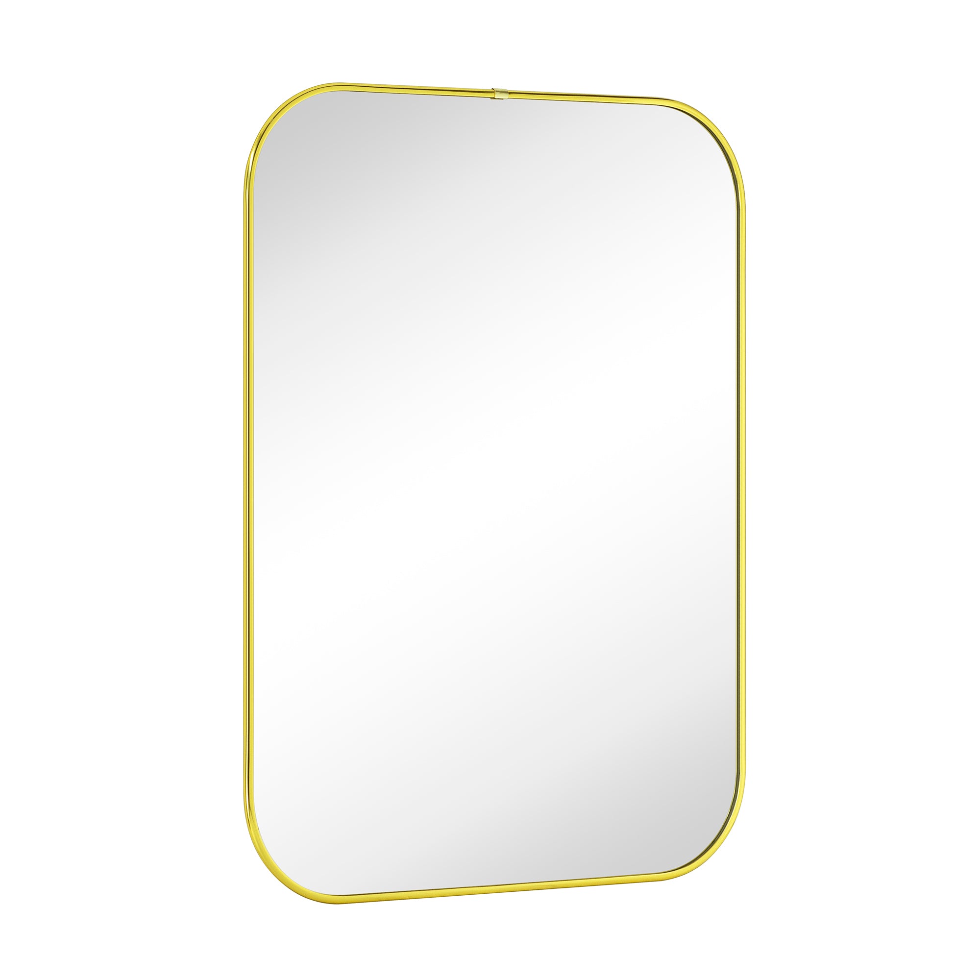 Rounded Rectangular Framed Wall Mounted Bathroom Vanity Mirror