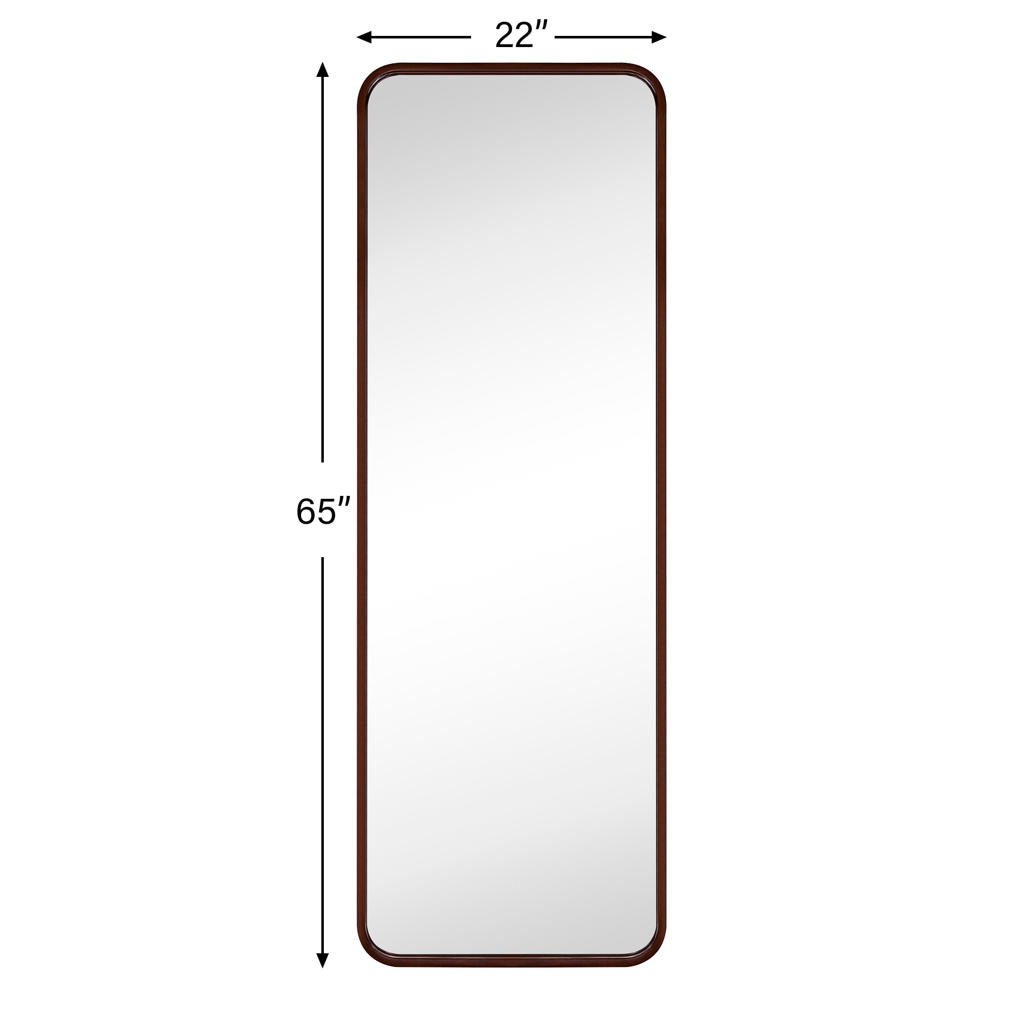 Rectangular Wood Framed Wall Mounted Bathroom Vanity Mirror
