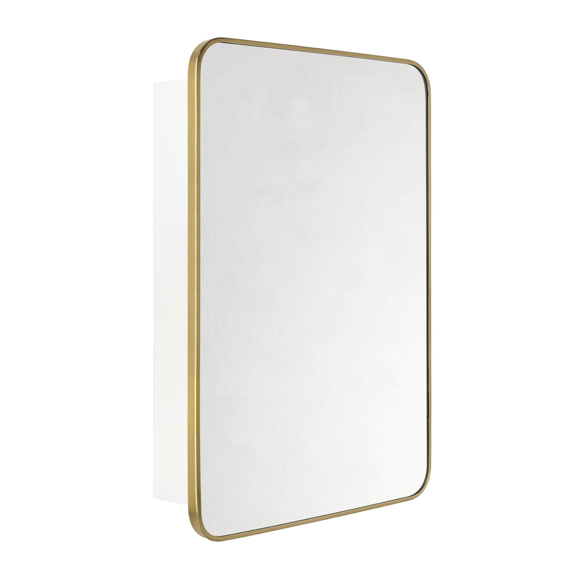 Garnes Rectangular Recessed or Surface Mount Metal Framed Medicine Cabinet with Mirror