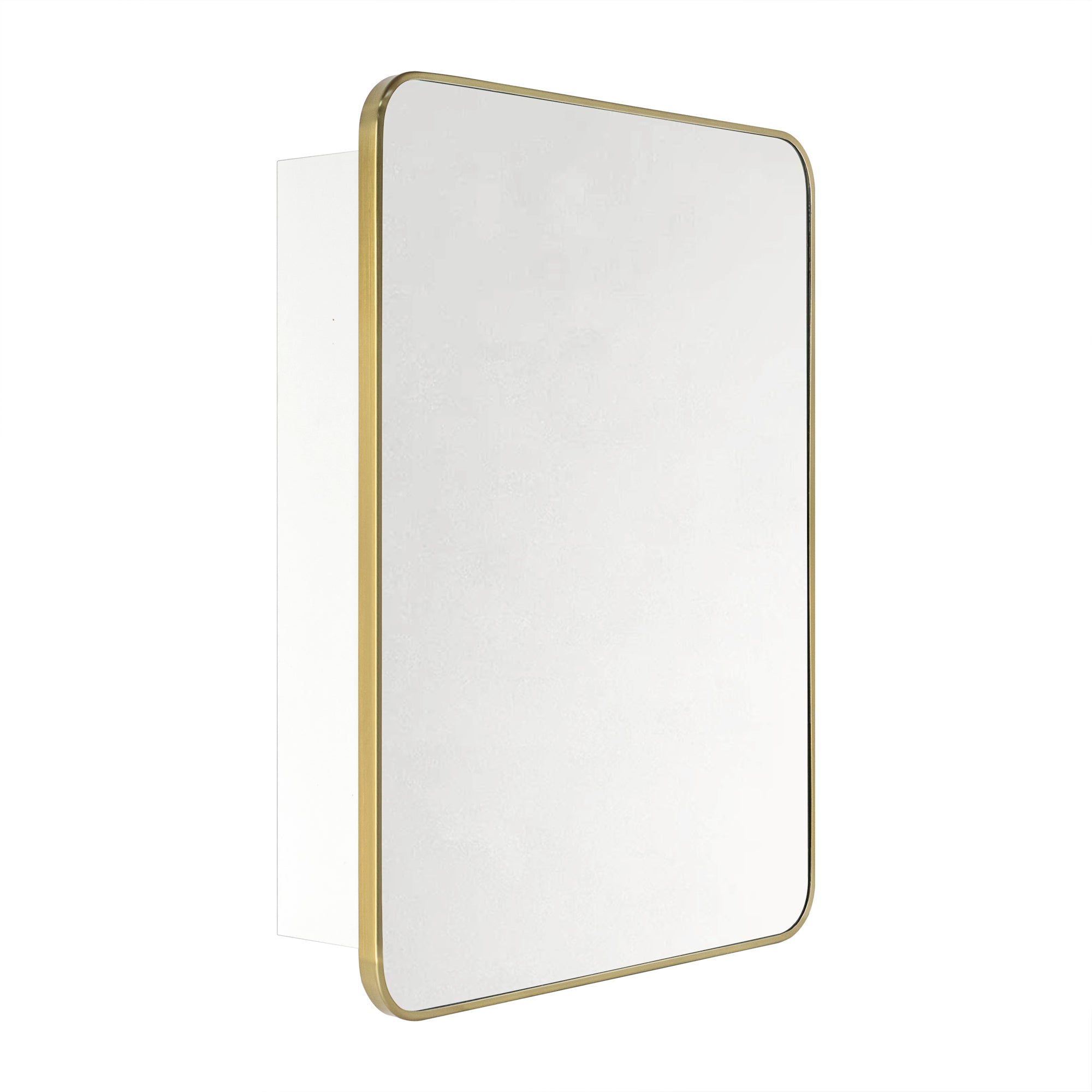 Garnes Rectangular Recessed or Surface Mount Metal Framed Medicine Cabinet with Mirror