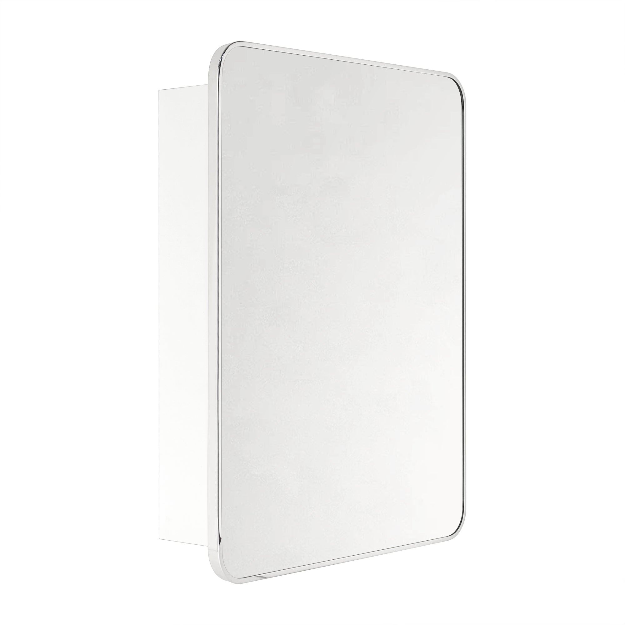 Garnes Rectangular Recessed or Surface Mount Metal Framed Medicine Cabinet with Mirror