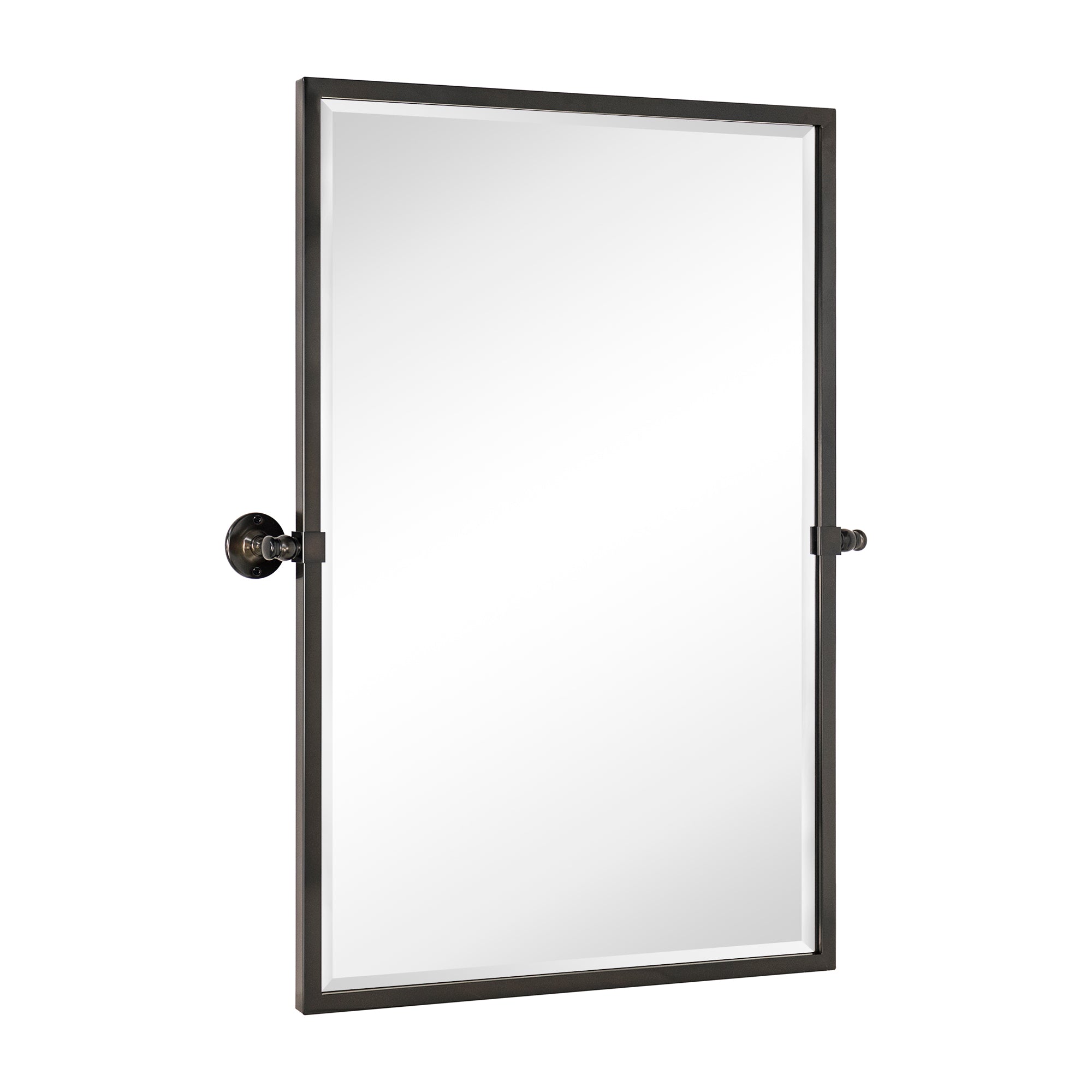 Rectangular Metal Framed Pivot Wall Mounted Bathroom Vanity Mirror