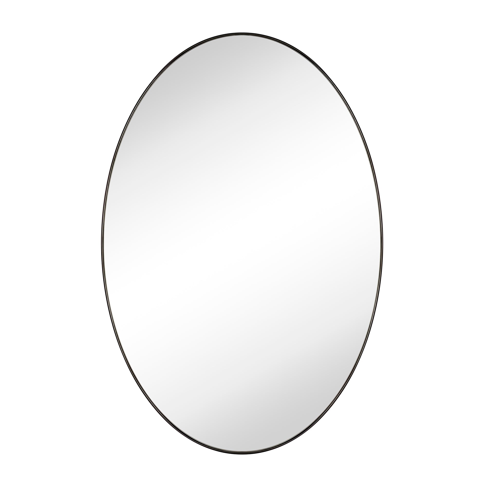 Oval Stainless Steel Framed Wall Mounted Bathroom Vanity Mirror
