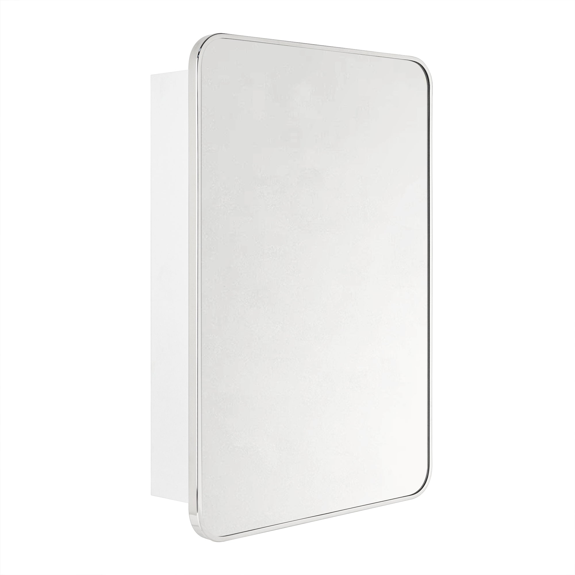 Garnes Rectangular Recessed or Surface Mount Metal Framed Medicine Cabinet with Mirror