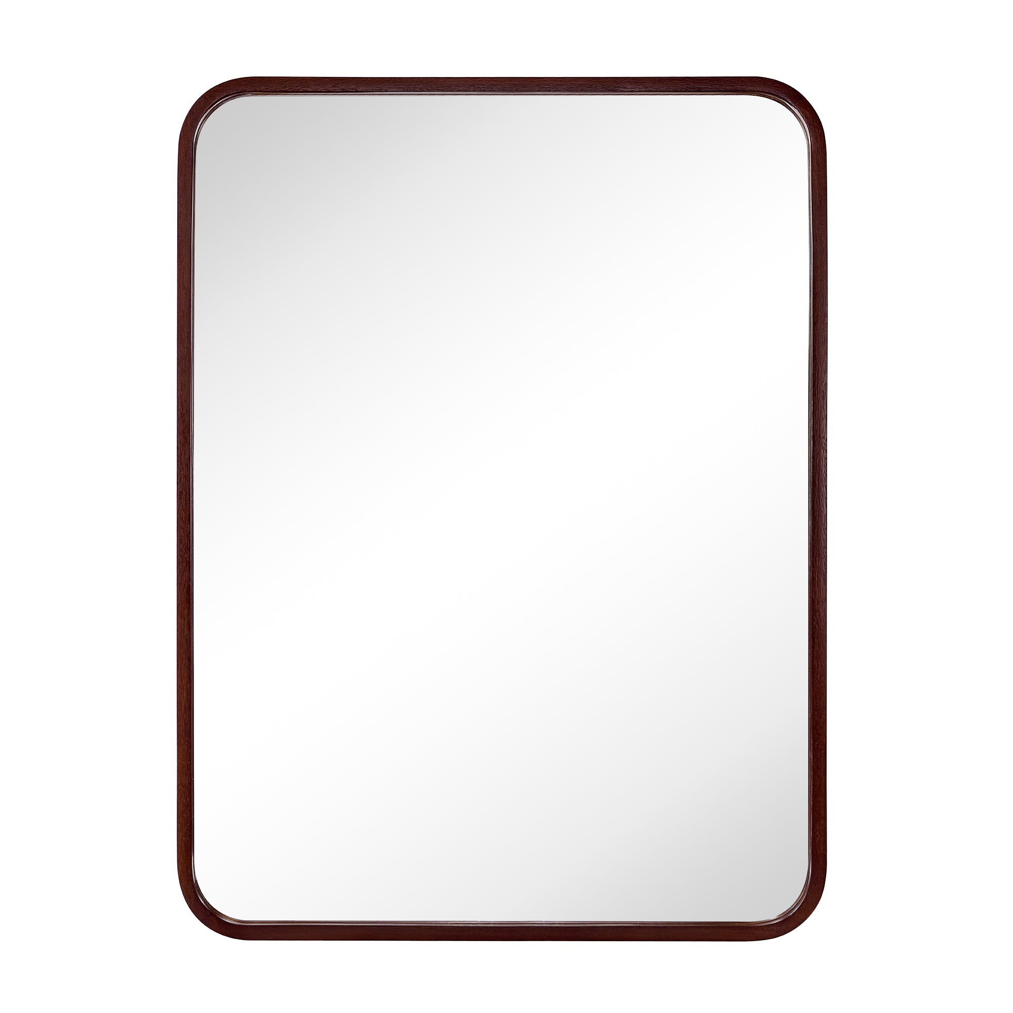 Rectangular Wood Framed Wall Mounted Bathroom Vanity Mirror