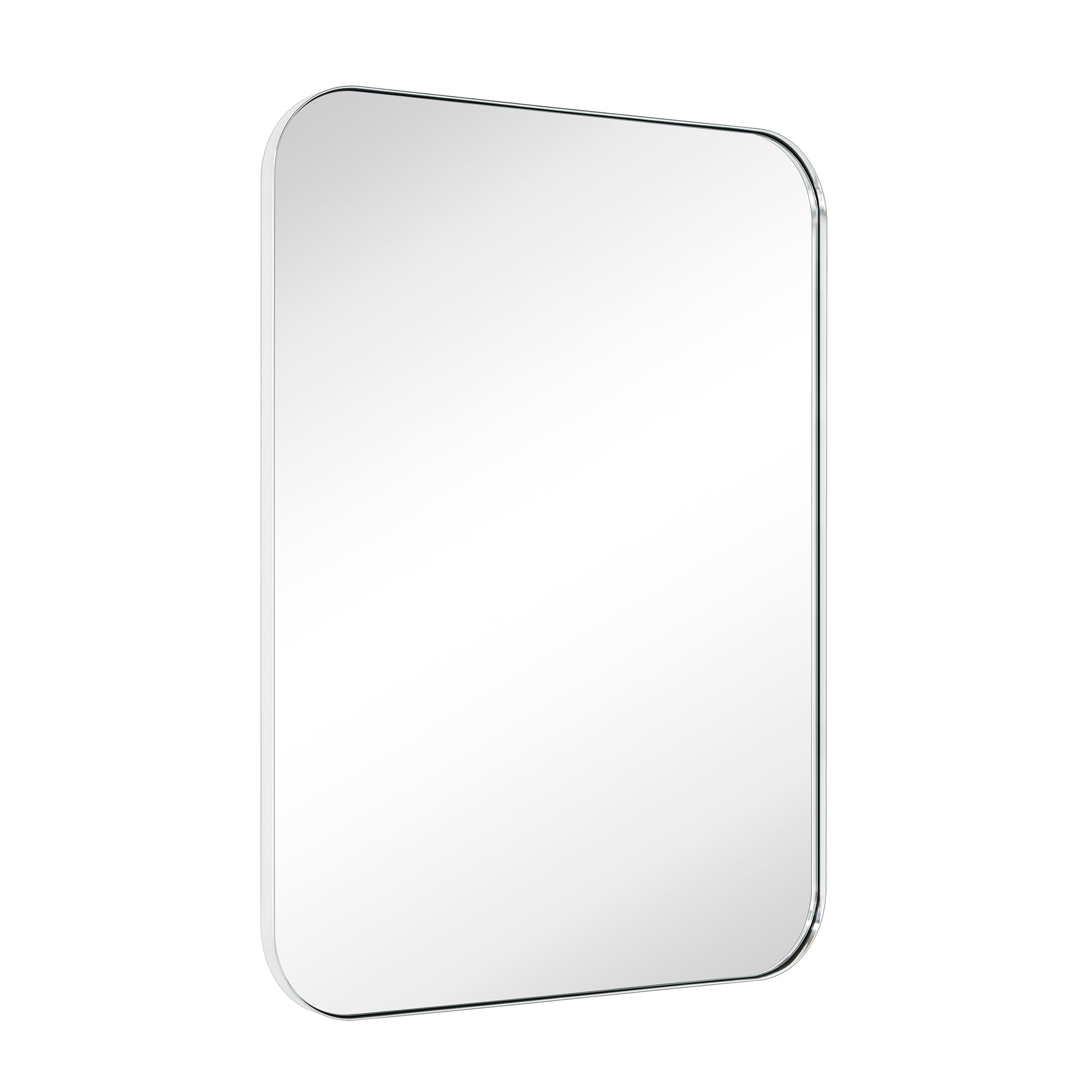 Rectangular Stainless Steel Framed Wall Mounted Bathroom Vanity Mirror
