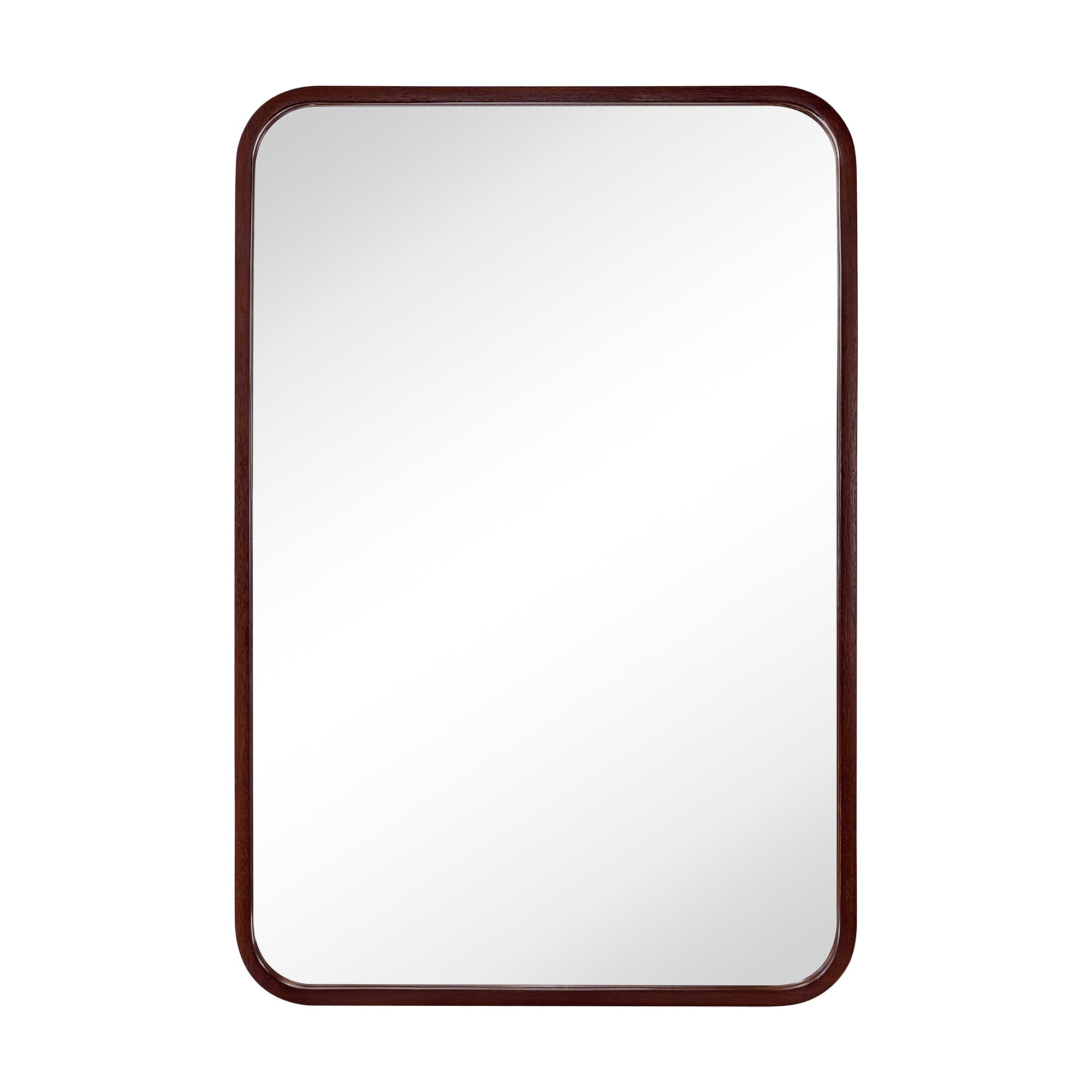 Rectangular Wood Framed Wall Mounted Bathroom Vanity Mirror
