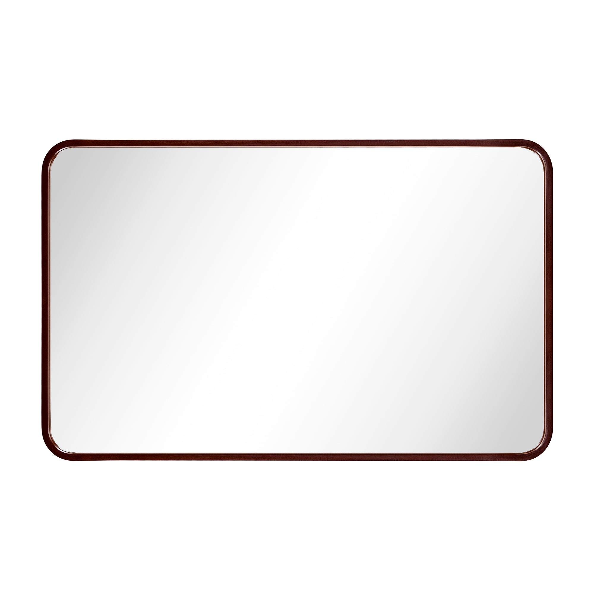 Rectangular Wood Framed Wall Mounted Bathroom Vanity Mirror