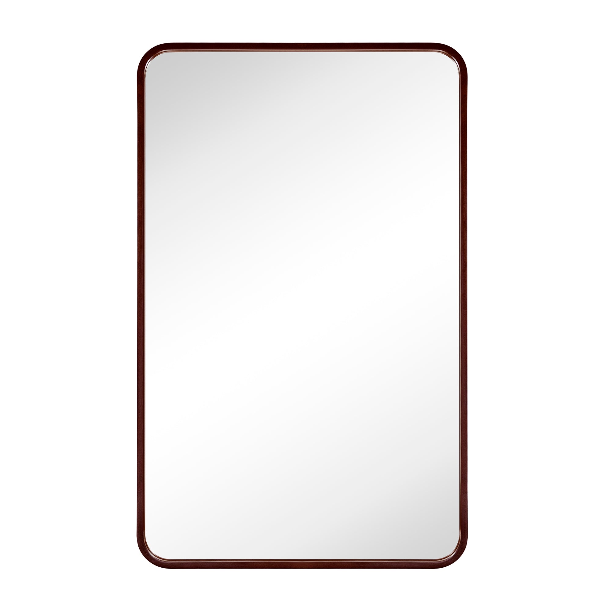 Rectangular Wood Framed Wall Mounted Bathroom Vanity Mirror