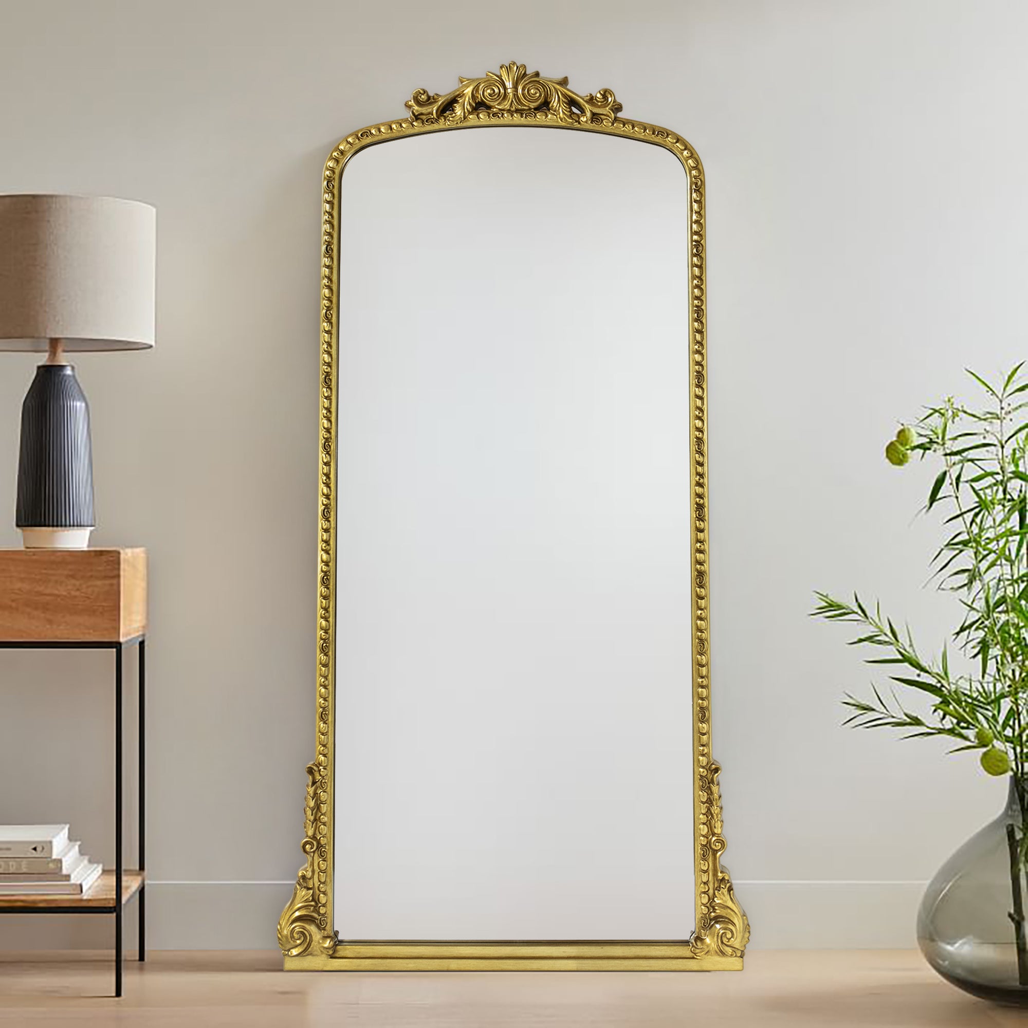 Arched Framed Wall Mounted Bathroom Vanity Mirror