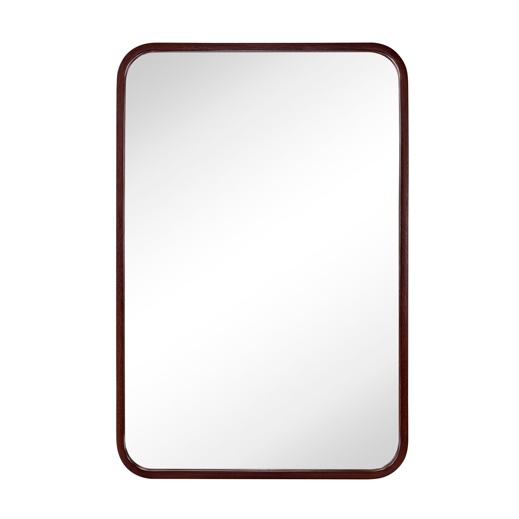 Rectangular Wood Framed Wall Mounted Bathroom Vanity Mirror