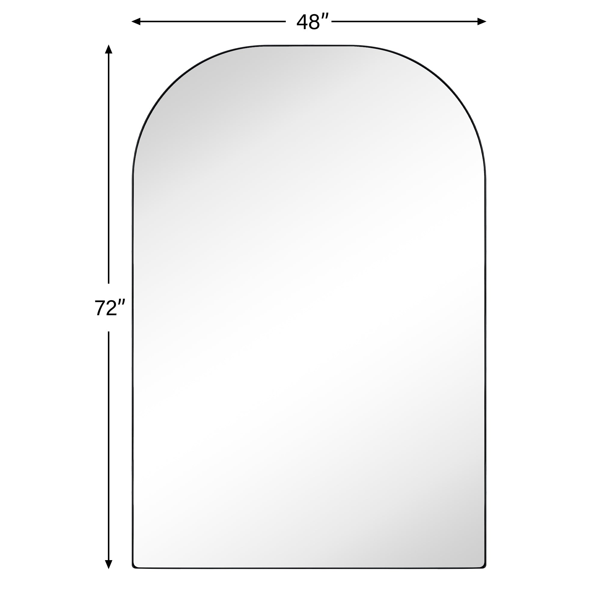 Extra Wide Oversized Floor Full Length Mirror , 48'' Wide x 72'' H