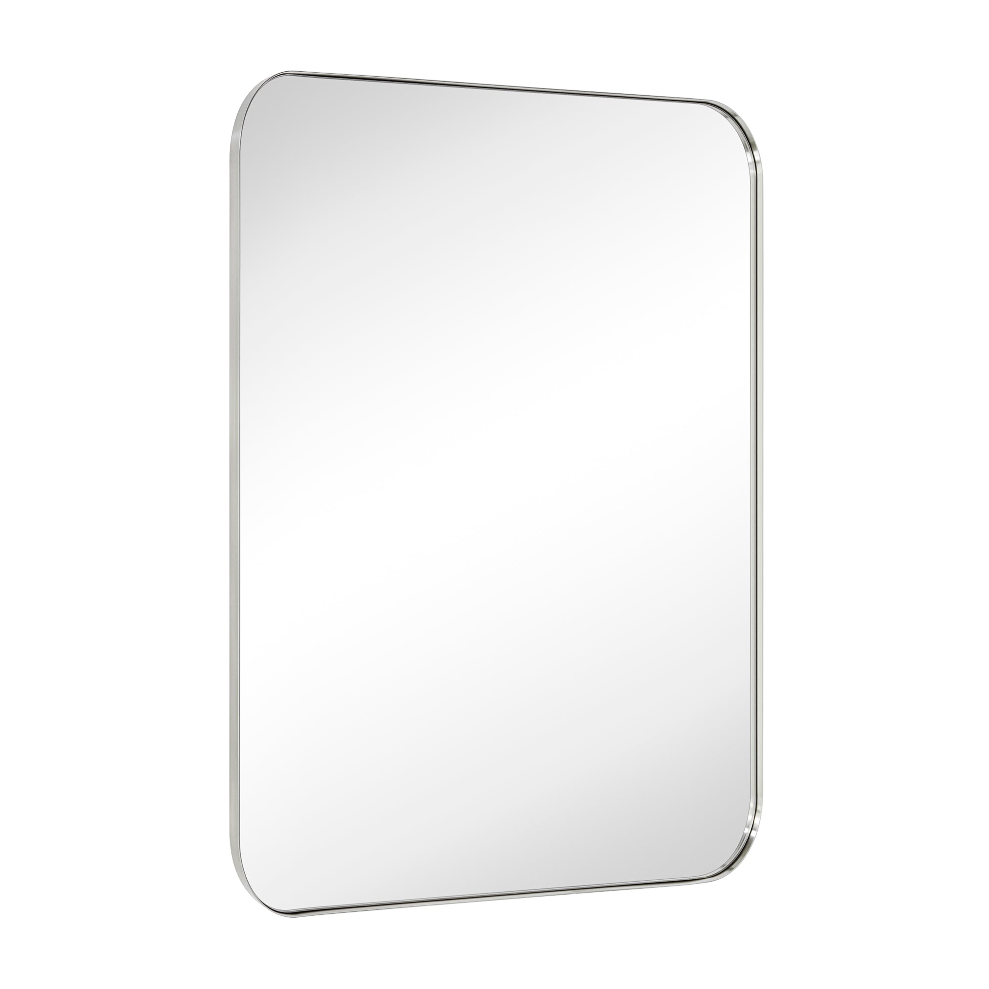 Rectangular Stainless Steel Framed Wall Mounted Bathroom Vanity Mirror
