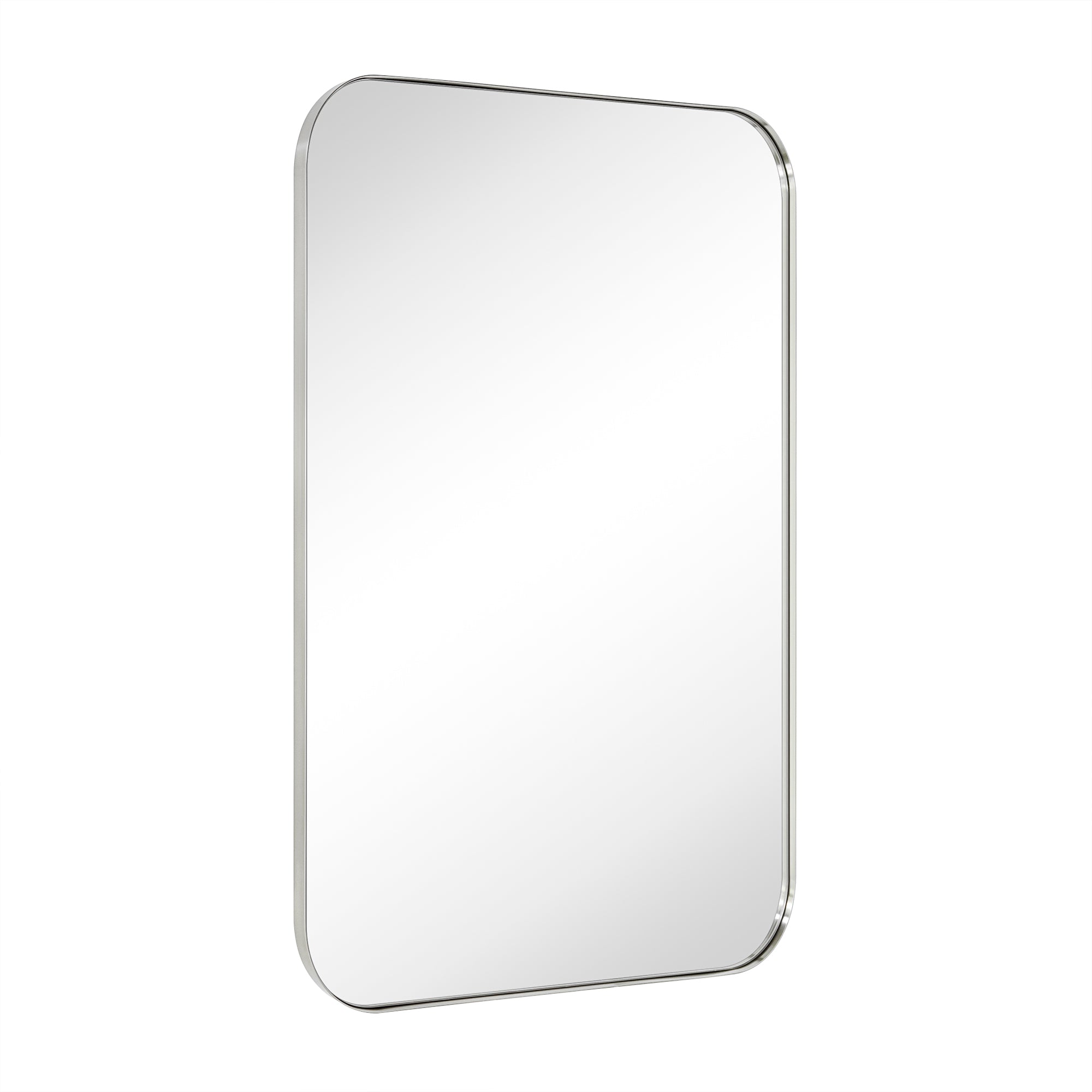 Rectangular Stainless Steel Framed Wall Mounted Bathroom Vanity Mirror