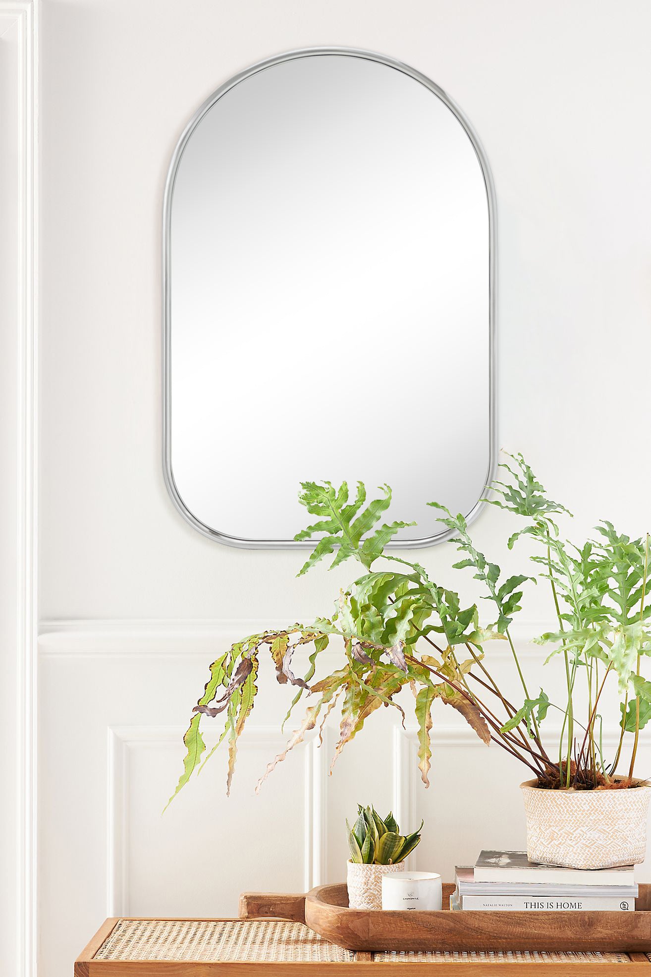 Arched Framed Wall Mounted Bathroom Vanity Mirror