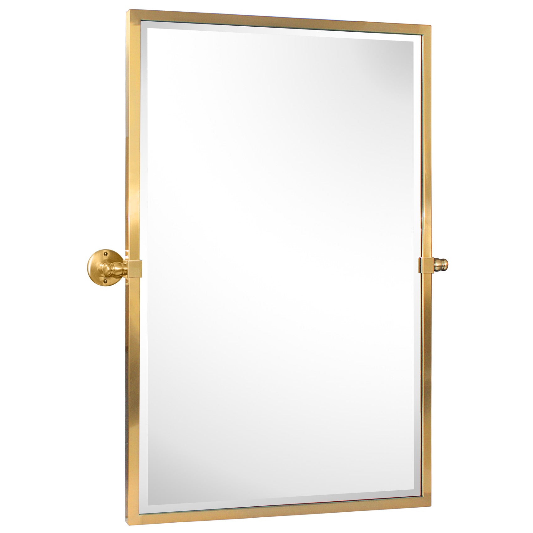 Rectangular Metal Framed Pivot Wall Mounted Bathroom Vanity Mirror