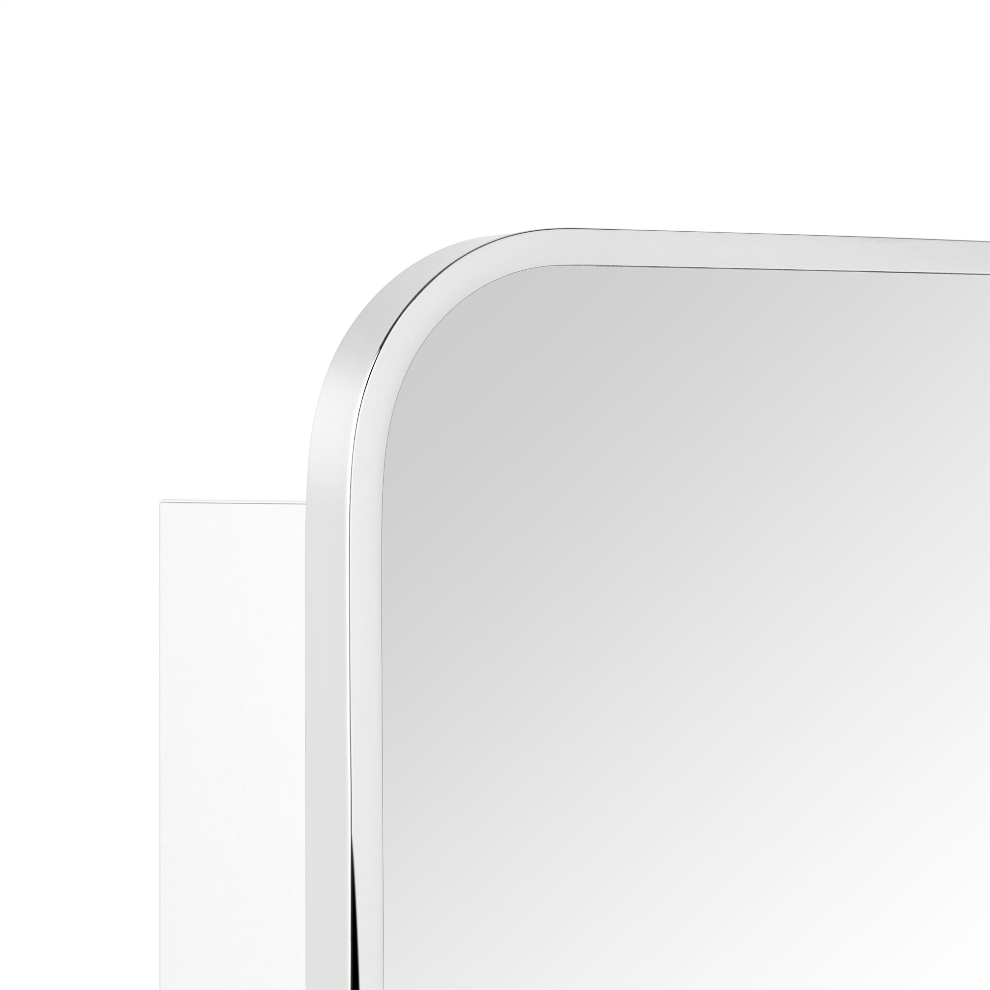Garnes Rectangular Recessed or Surface Mount Metal Framed Medicine Cabinet with Mirror