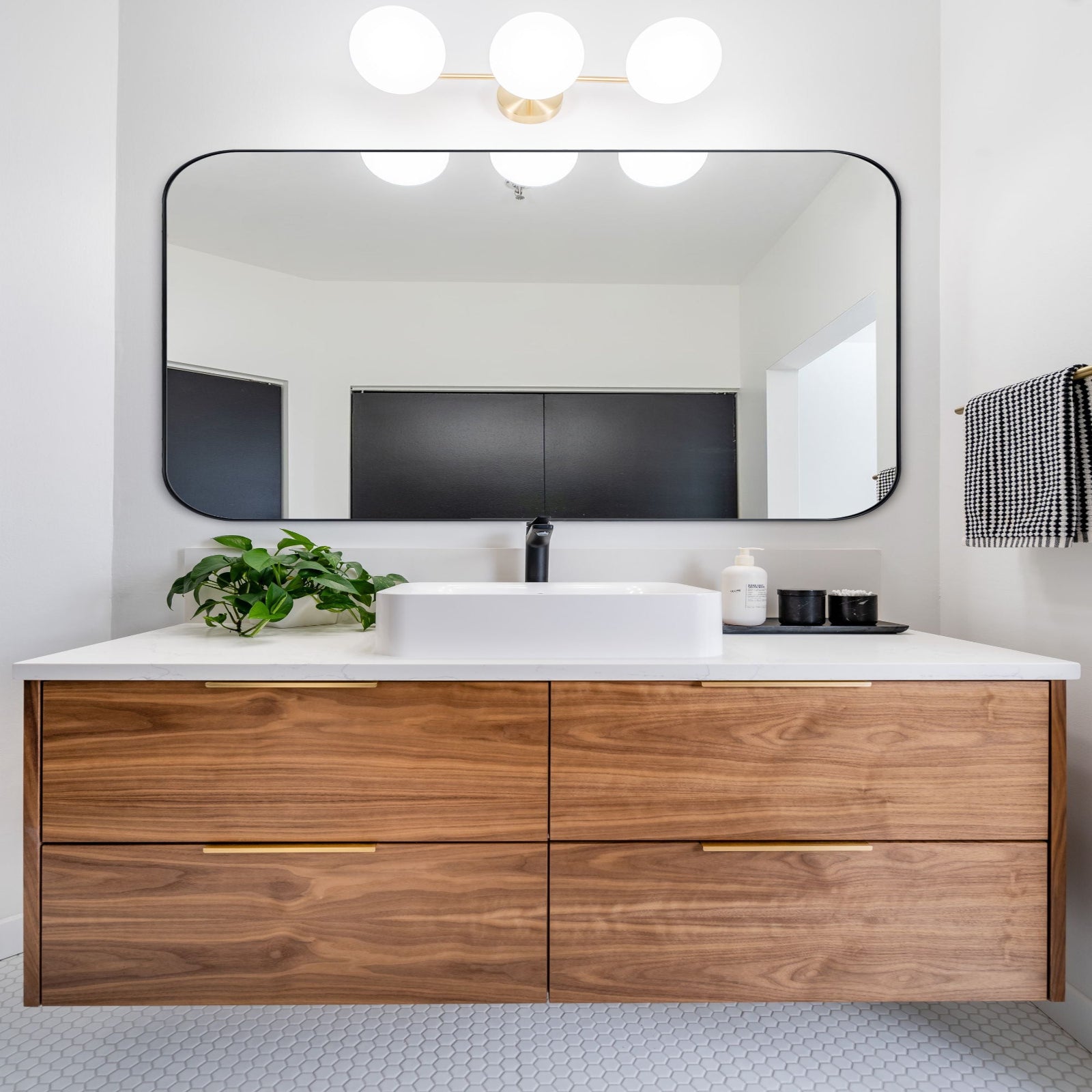 Rectangular Stainless Steel Framed Wall Mounted Bathroom Vanity Mirror