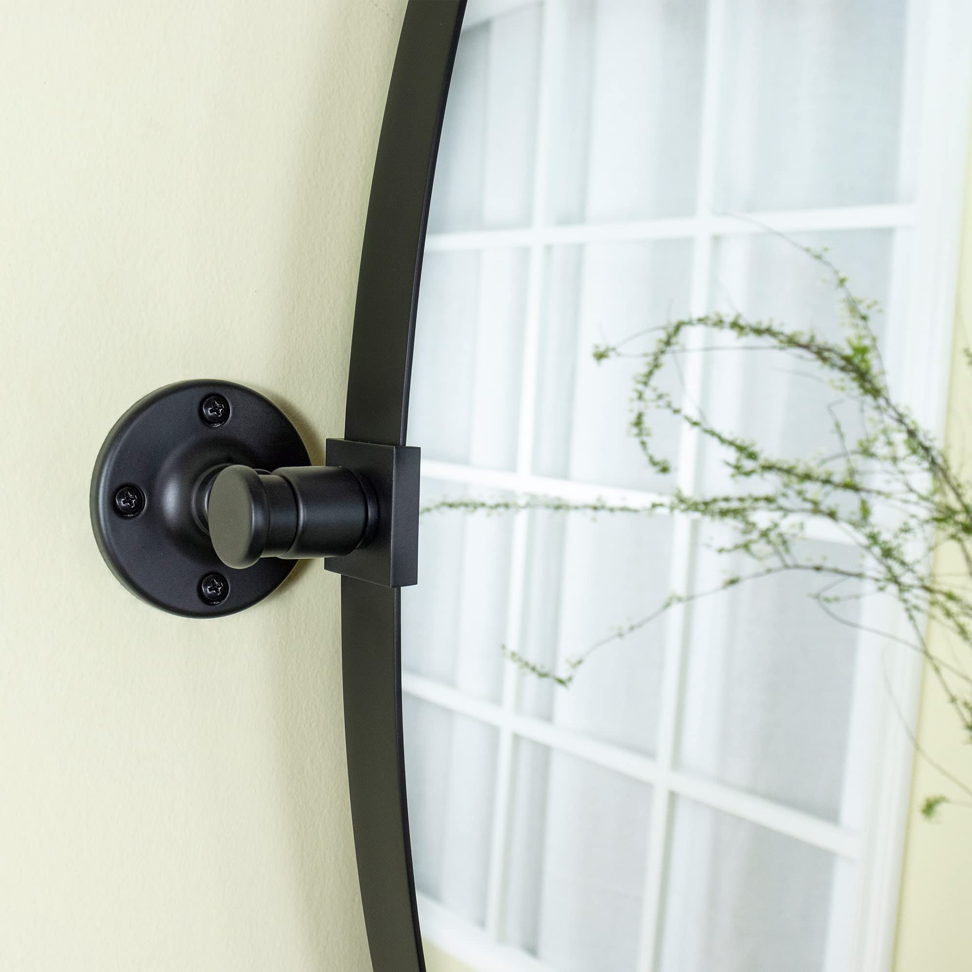 Pivoting Oval Mirror Tilt Mirror for Bathroom Swivel Metal Framed Wall Mounted Bathroom Vanity Mirror