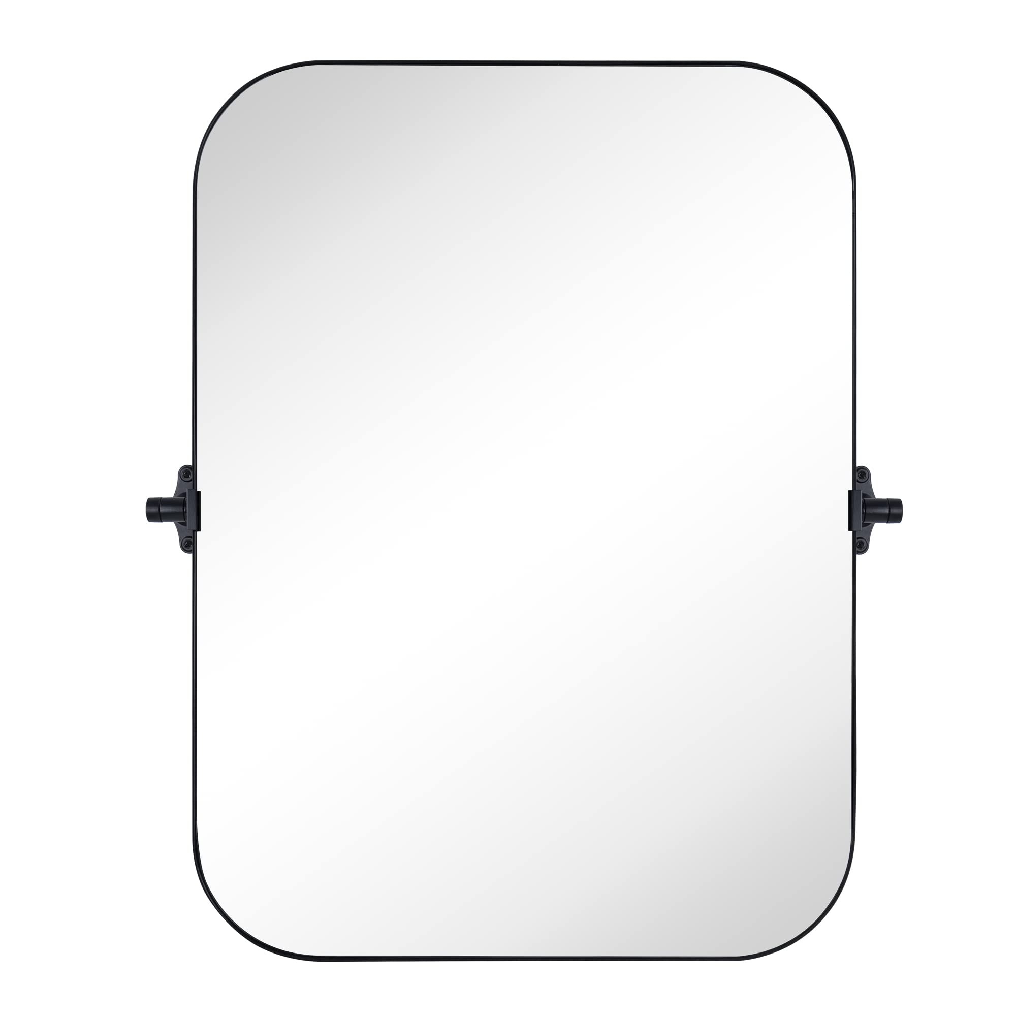 Rectangular Stainless Steel Framed Pivoting Wall Mounted Bathroom Vanity Mirror