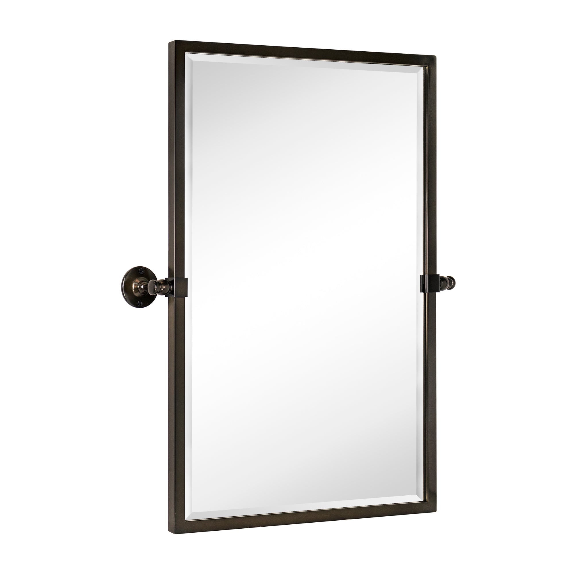 Rectangular Metal Framed Pivot Wall Mounted Bathroom Vanity Mirror
