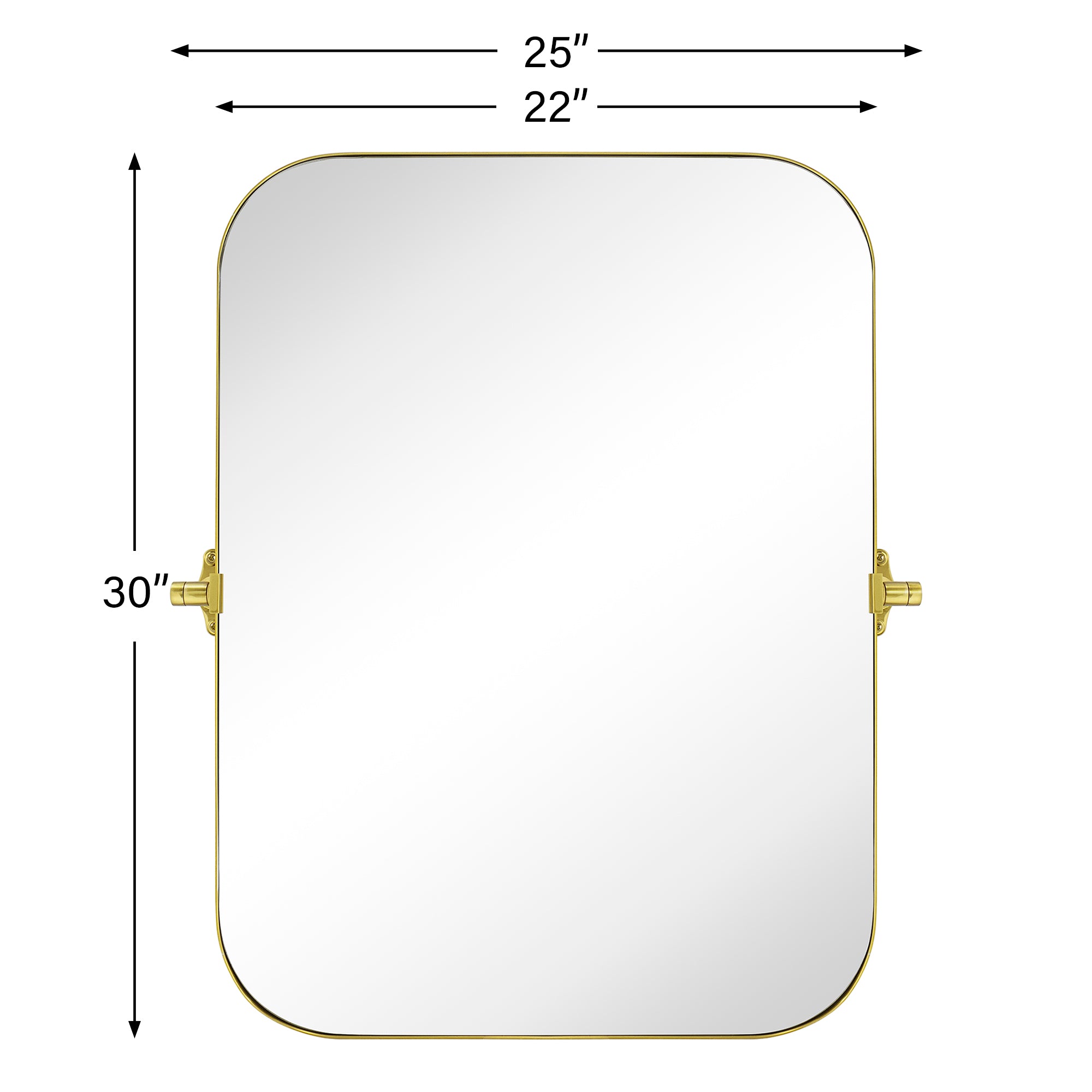 Rectangular Stainless Steel Framed Pivoting Wall Mounted Bathroom Vanity Mirror