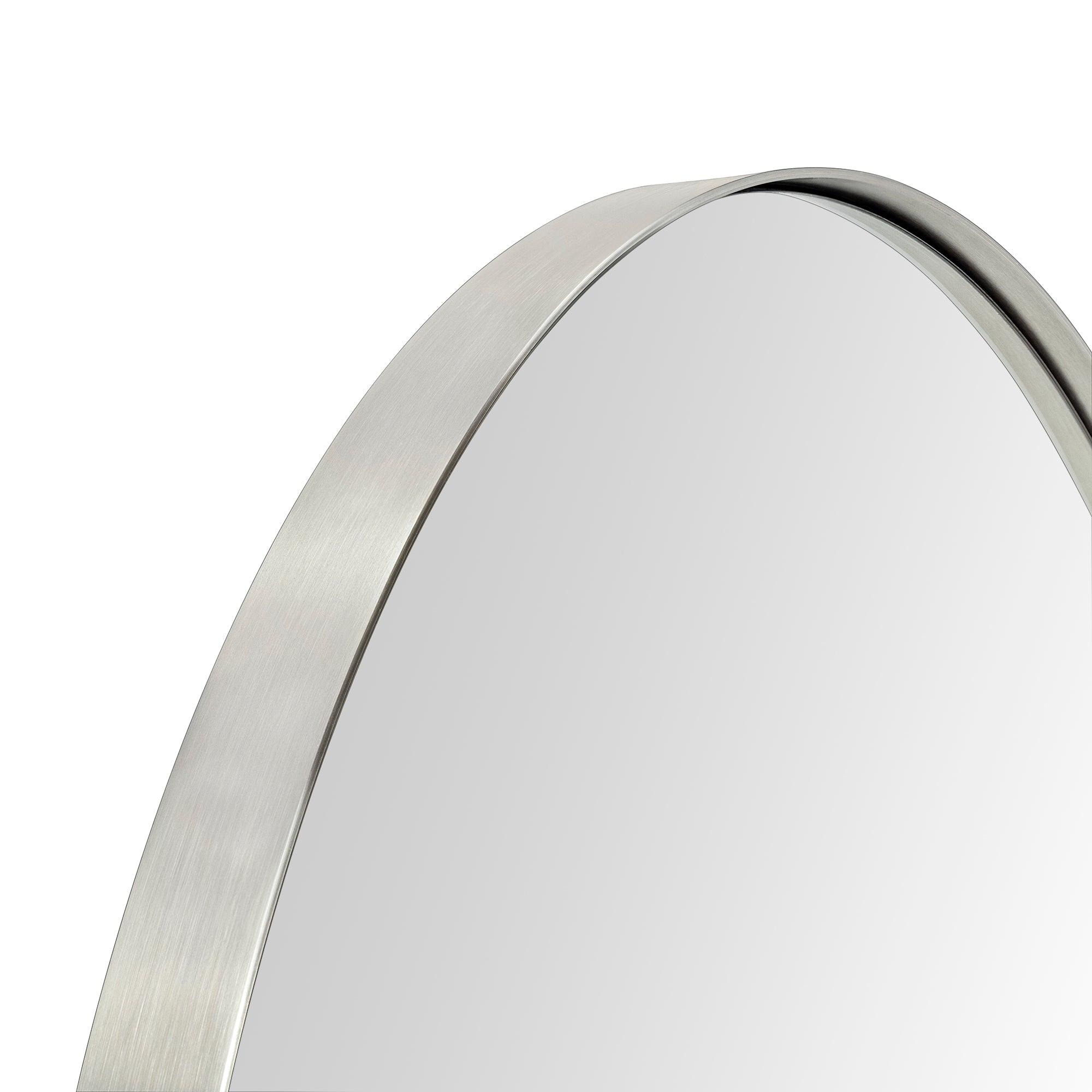 Circular Round Stainless Steel Framed Wall Mounted Bathroom Vanity Mirror