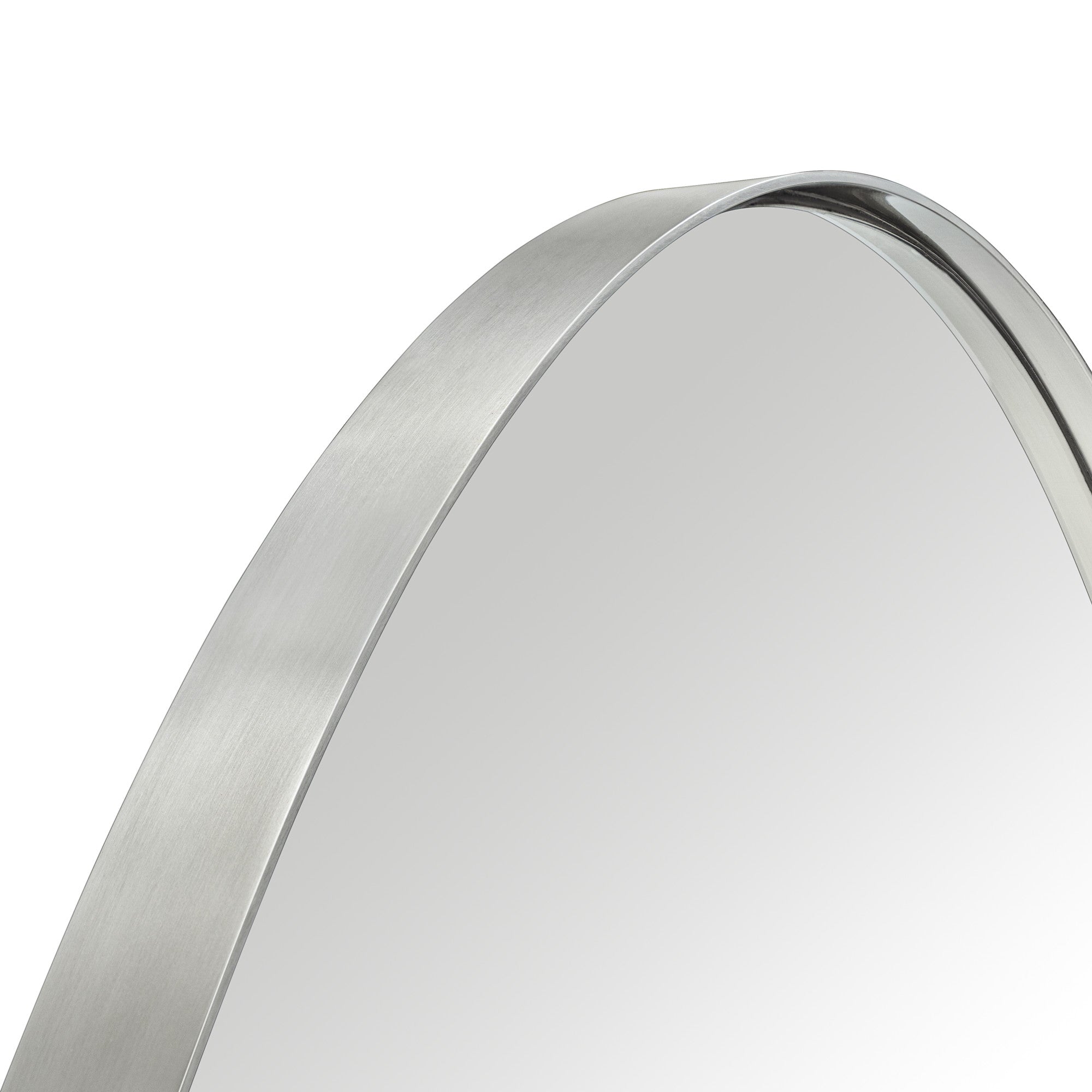 Oval Stainless Steel Framed Wall Mounted Bathroom Vanity Mirror