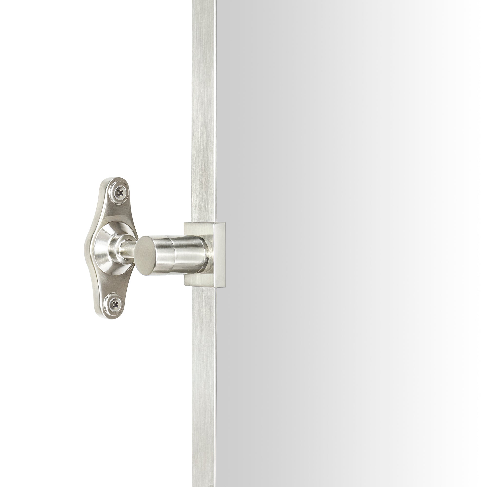 Rectangular Stainless Steel Framed Pivoting Wall Mounted Bathroom Vanity Mirror