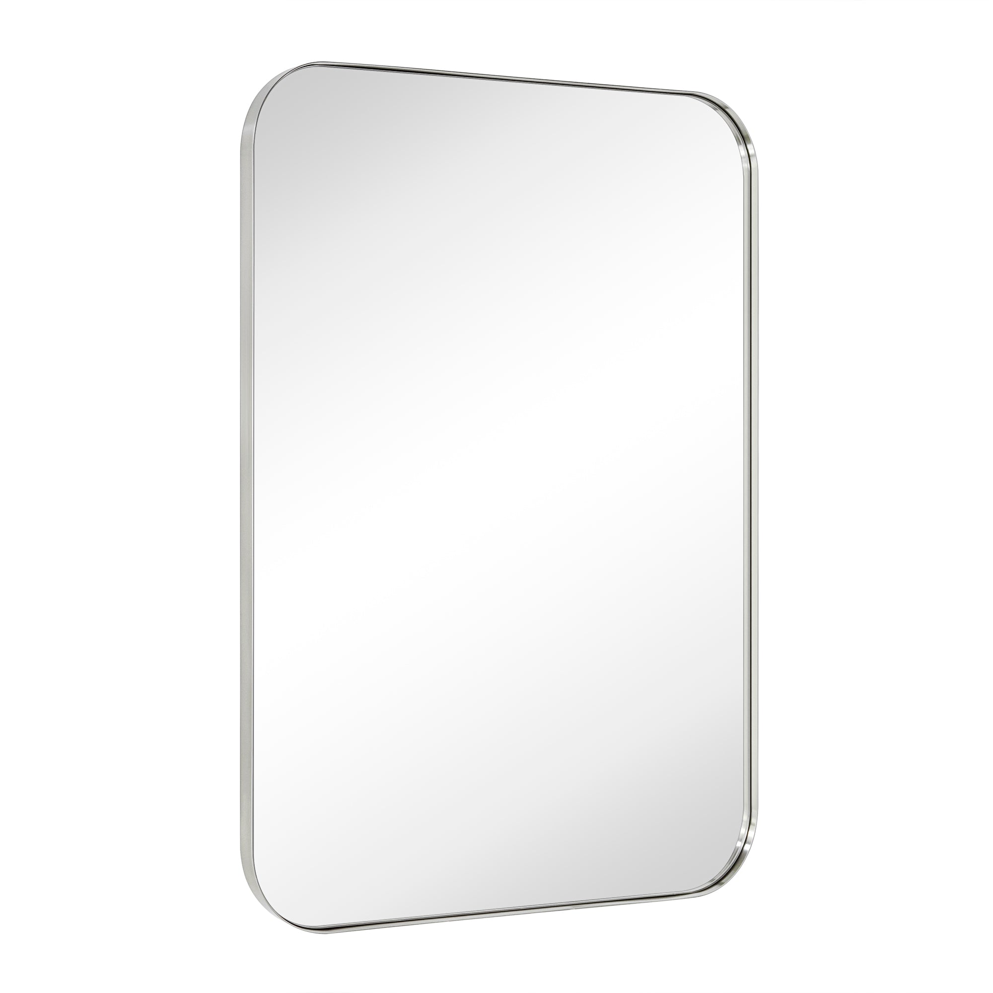 Rectangular Stainless Steel Framed Wall Mounted Bathroom Vanity Mirror