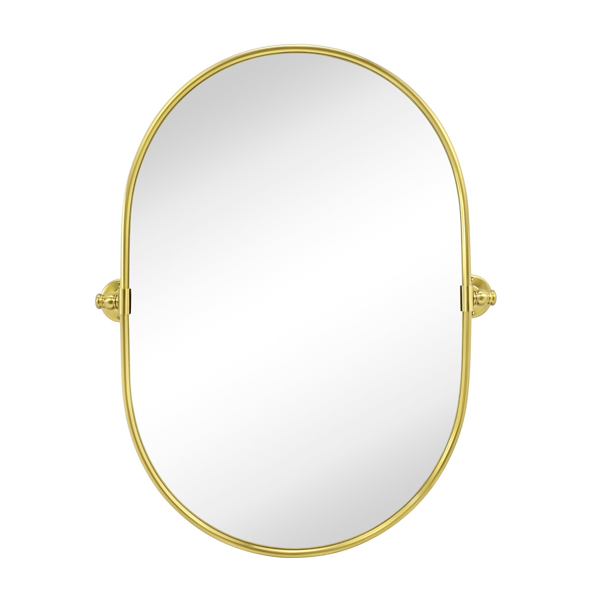 Pill Oval Metal Framed Tilting Wall Mounted Bathroom Vanity Mirror