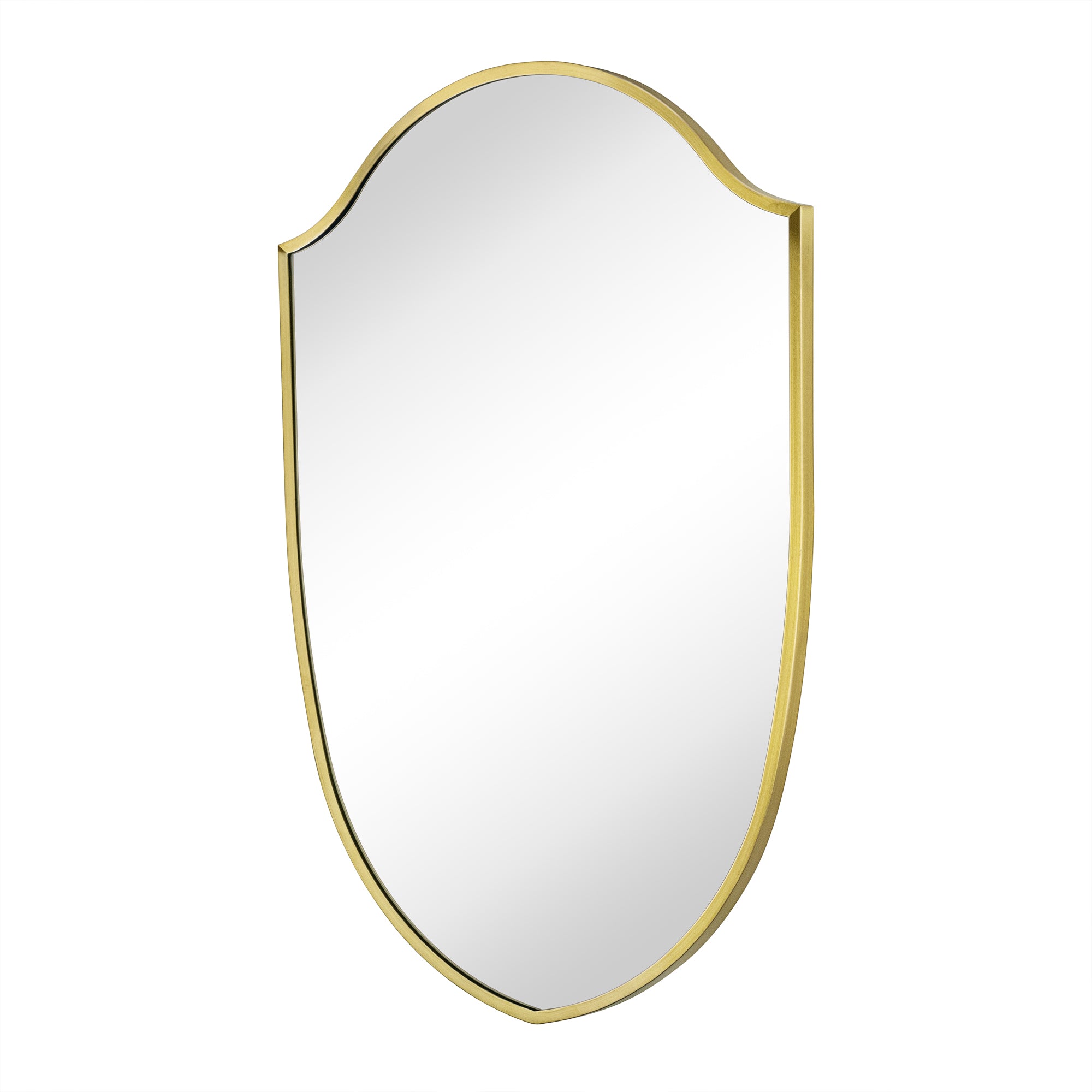 TEHOME Irregular Arched Metal Bathroom Mirror Accent Asymmetrical Mirror for Bathroom Vanity, Dresser, Mantel or Bedroom