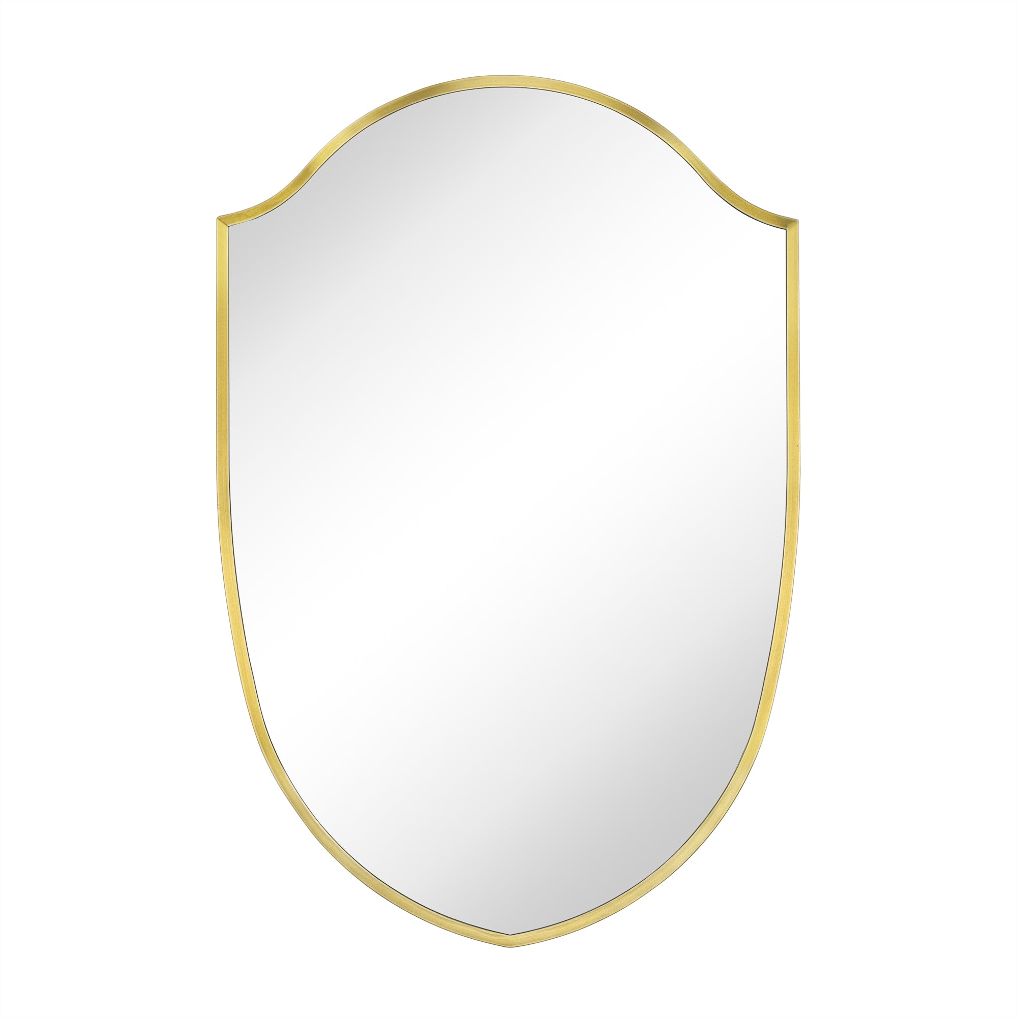 TEHOME Irregular Arched Metal Bathroom Mirror Accent Asymmetrical Mirror for Bathroom Vanity, Dresser, Mantel or Bedroom