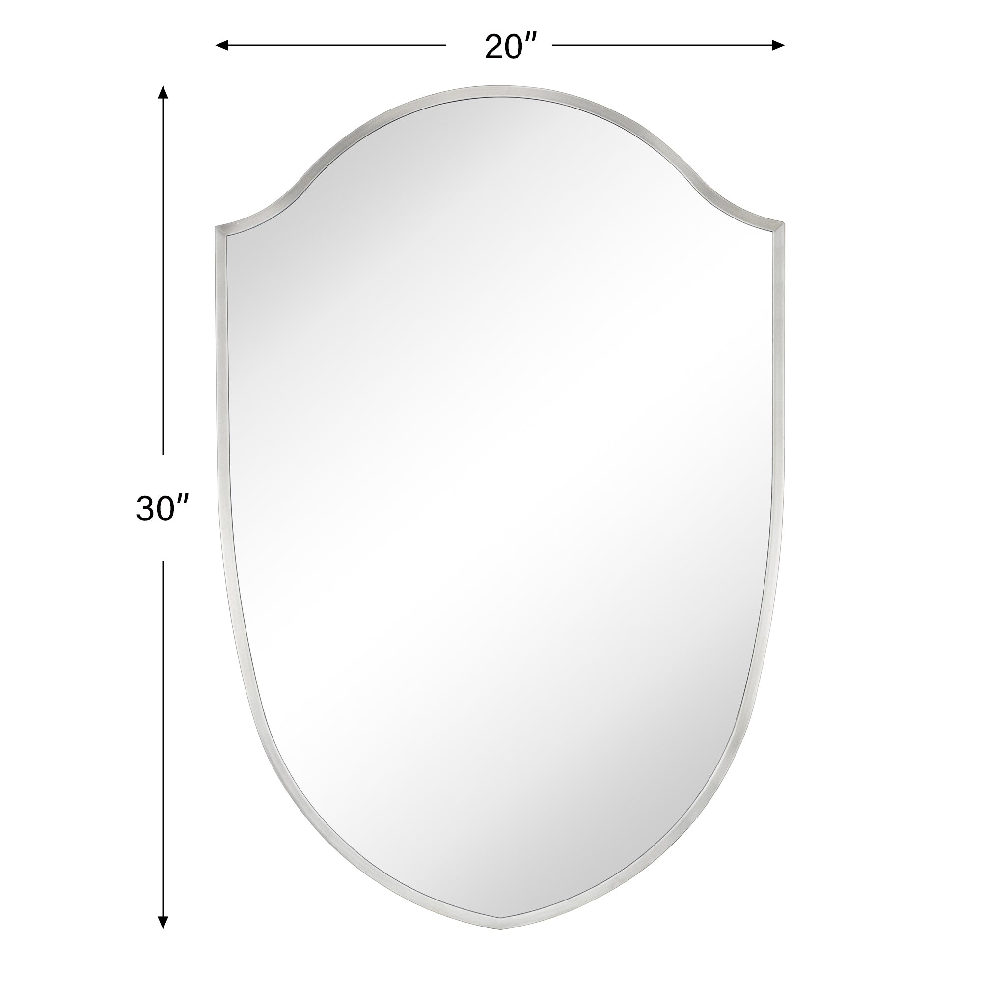 TEHOME Irregular Arched Metal Bathroom Mirror Accent Asymmetrical Mirror for Bathroom Vanity, Dresser, Mantel or Bedroom