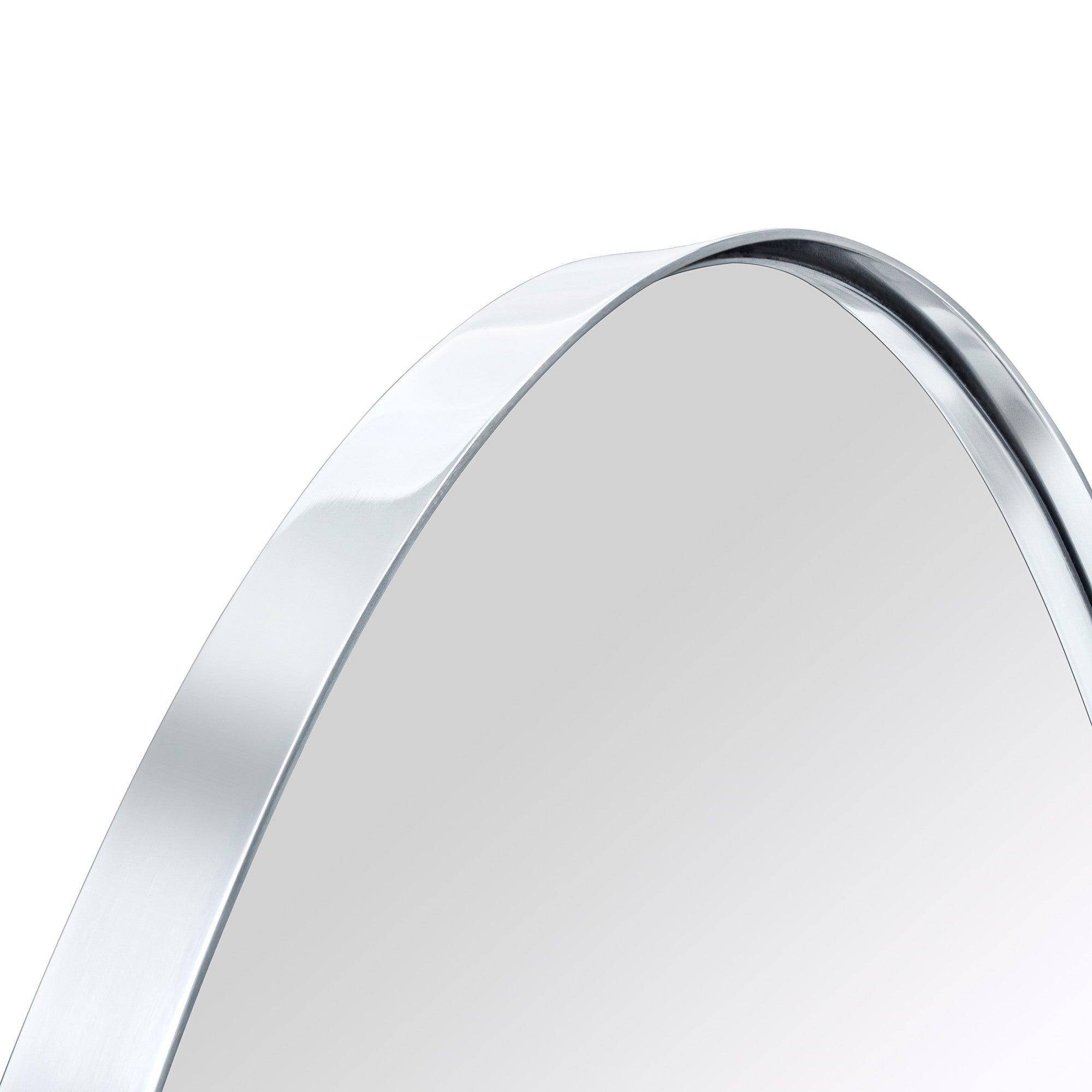 Oval Stainless Steel Framed Wall Mounted Bathroom Vanity Mirror