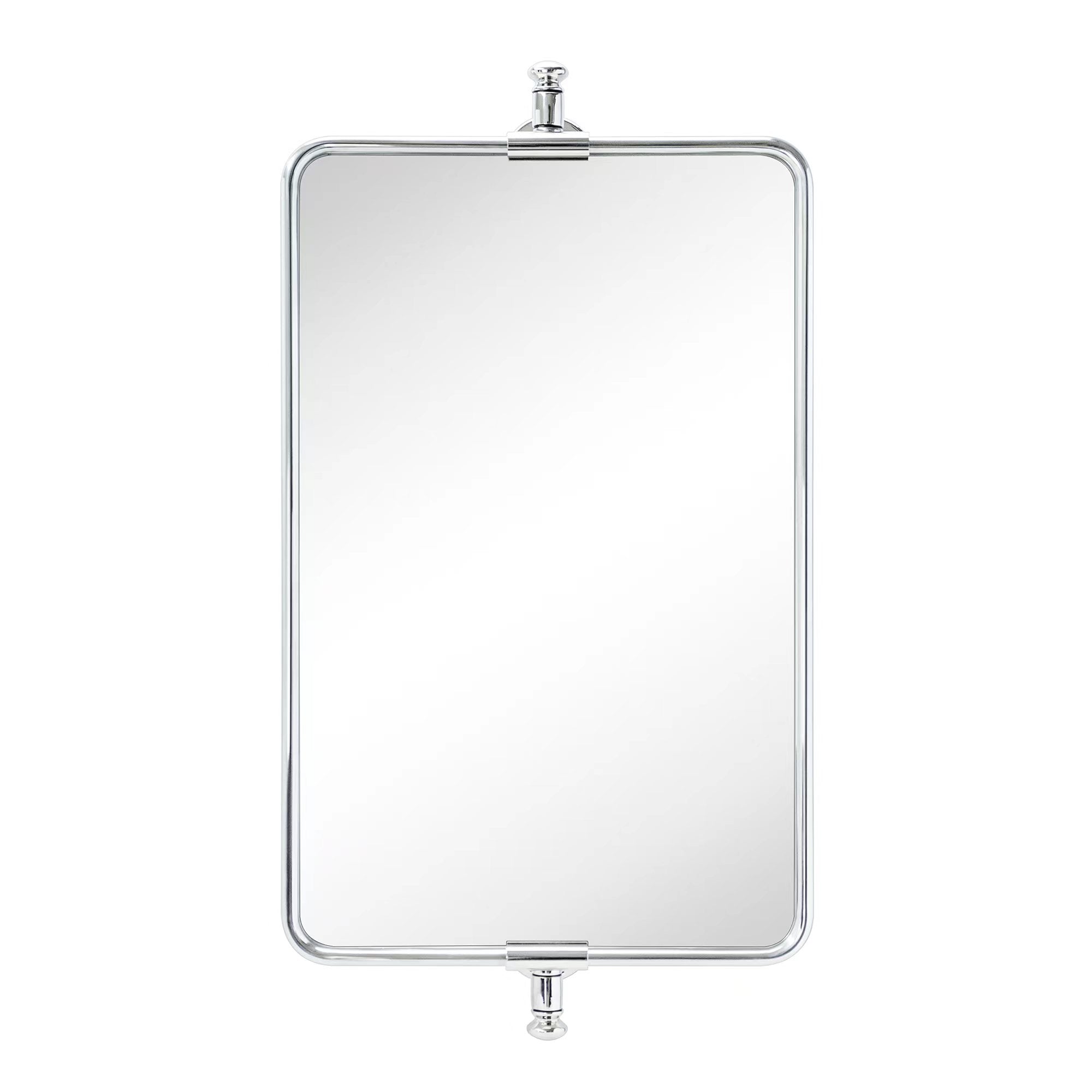 Rectangular Metal Framed Wall Mounted Bathroom Vanity Mirror