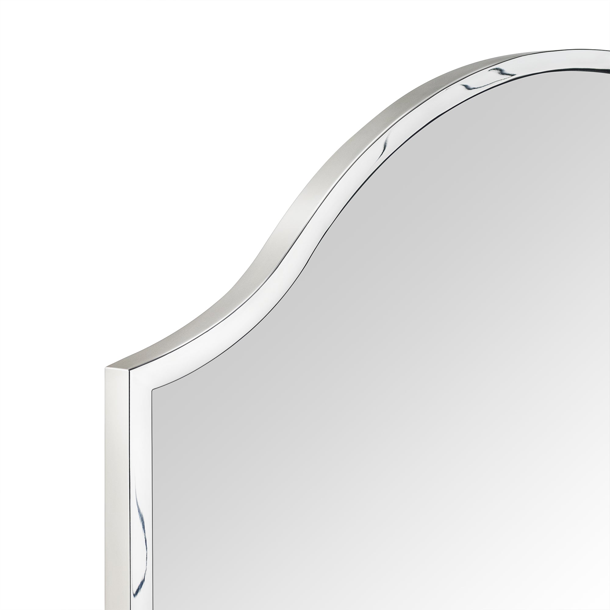 TEHOME Irregular Arched Metal Bathroom Mirror Accent Asymmetrical Mirror for Bathroom Vanity, Dresser, Mantel or Bedroom