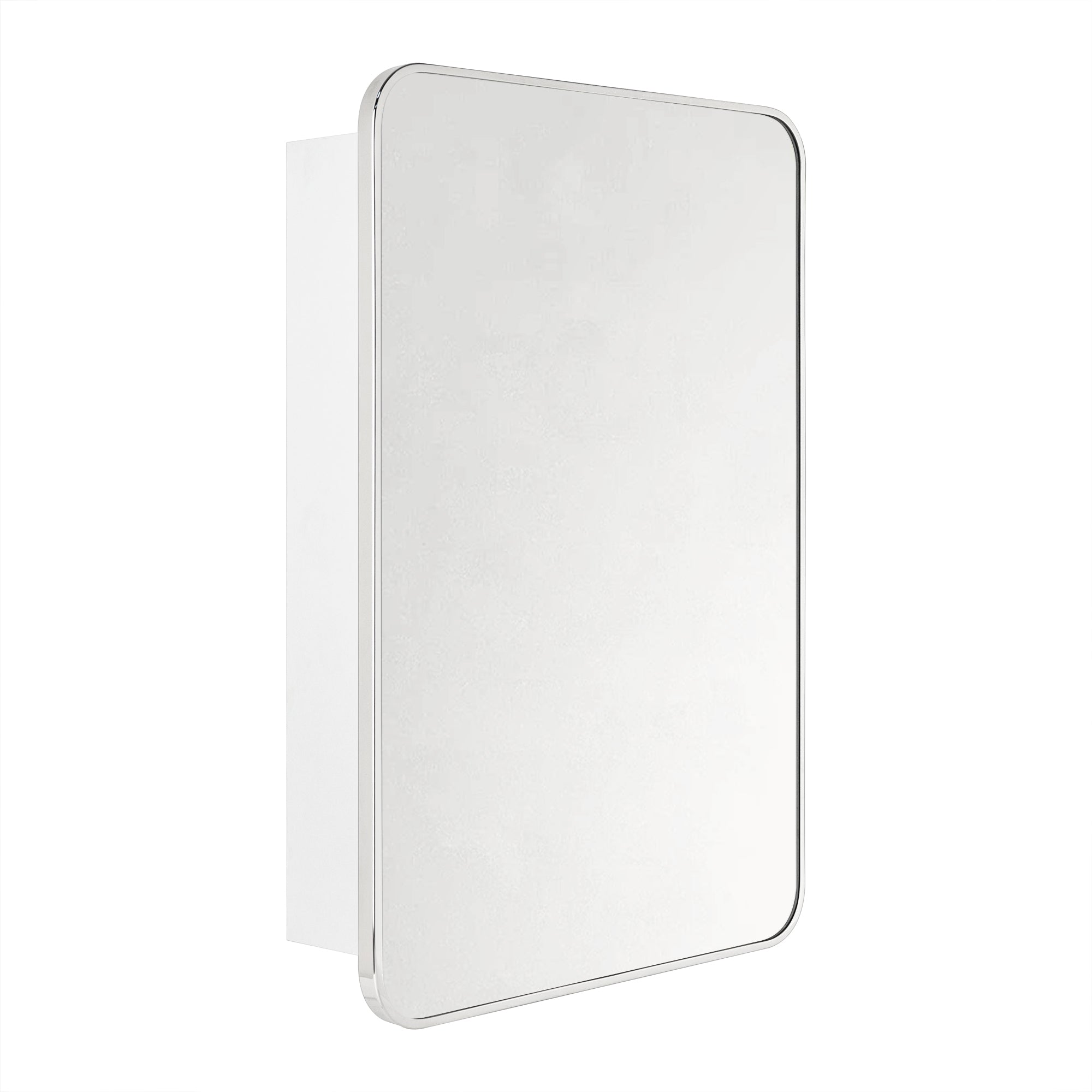 Garnes Rectangular Recessed or Surface Mount Metal Framed Medicine Cabinet with Mirror