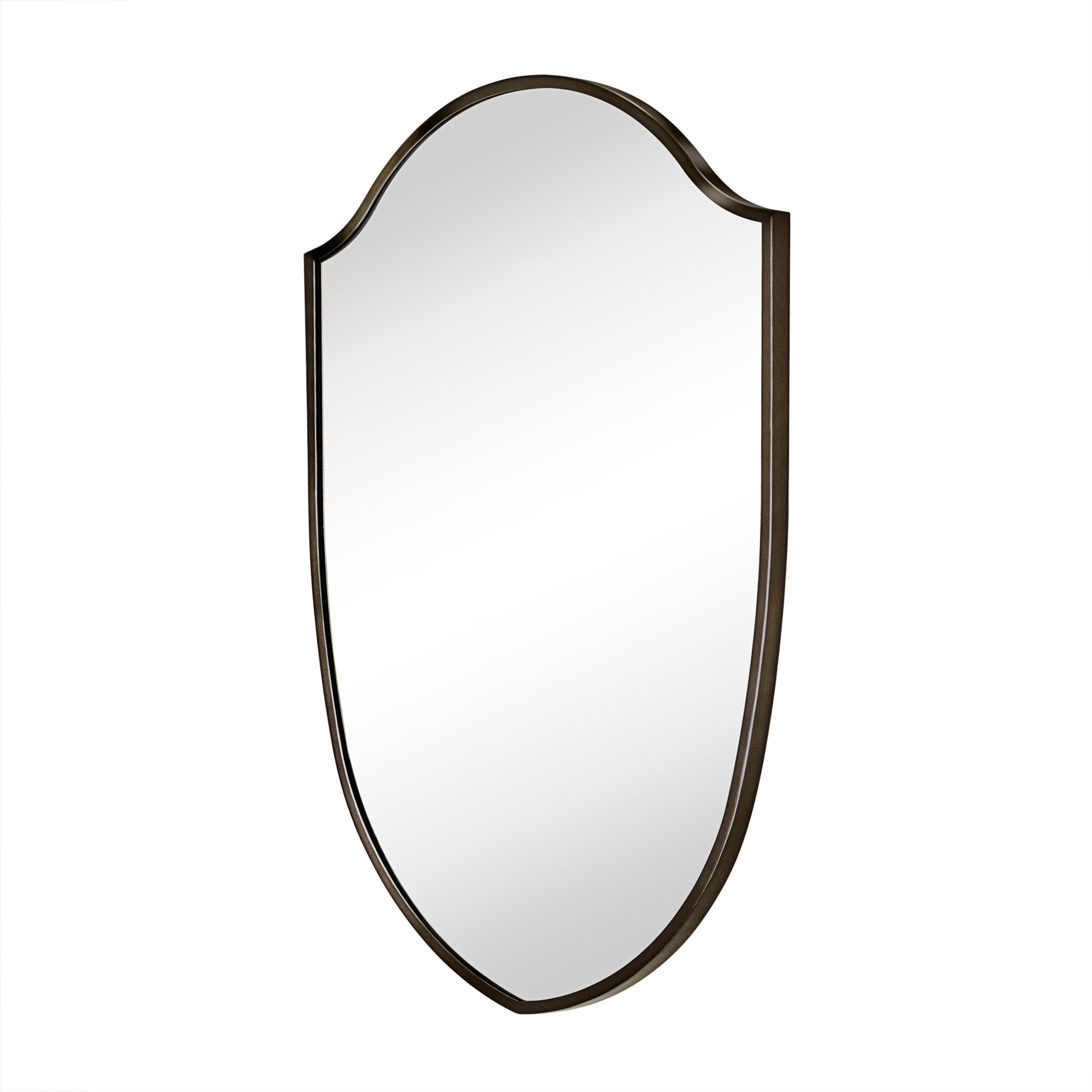 TEHOME Irregular Arched Metal Bathroom Mirror Accent Asymmetrical Mirror for Bathroom Vanity, Dresser, Mantel or Bedroom