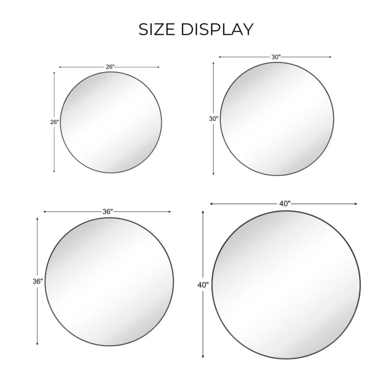 Yolanta Circular Round Stainless Steel Framed Wall Mounted Bathroom Vanity Mirror