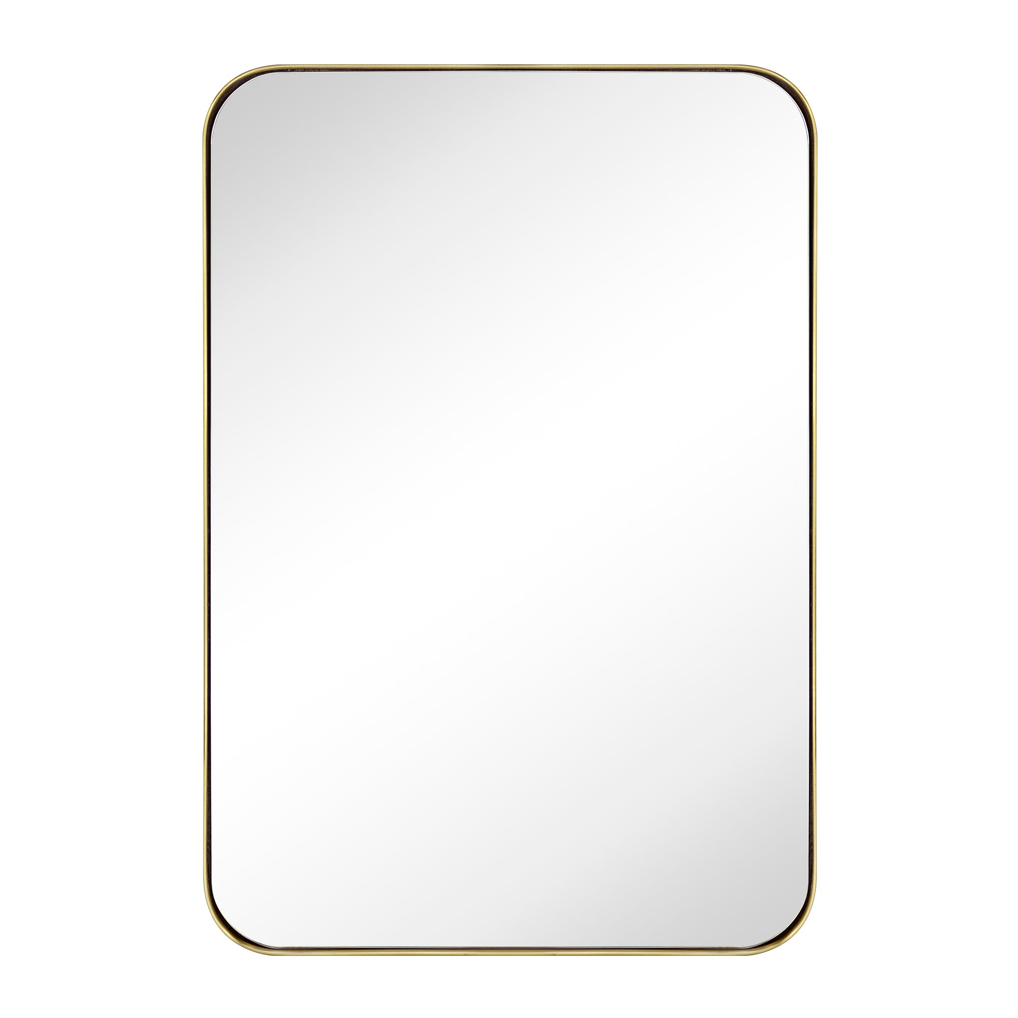 Rounded Rectangular Stainless Steel Recessed Framed Medicine Cabinet with Mirror