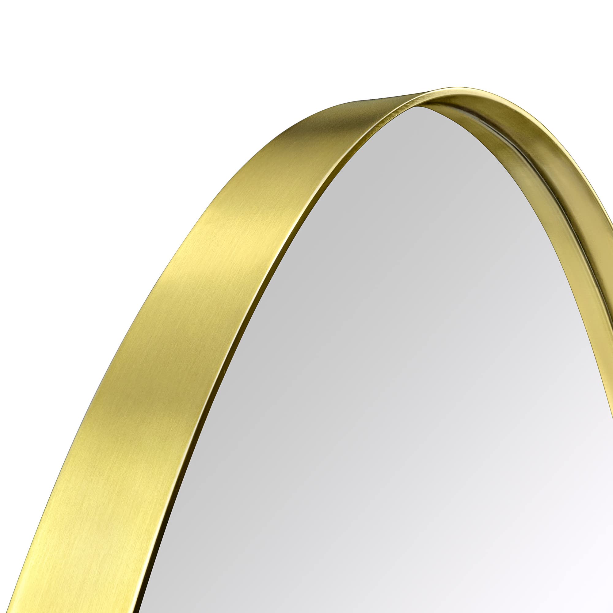 Oval Pill Shape Metal Framed Recessed Medicine Cabinet with Mirror