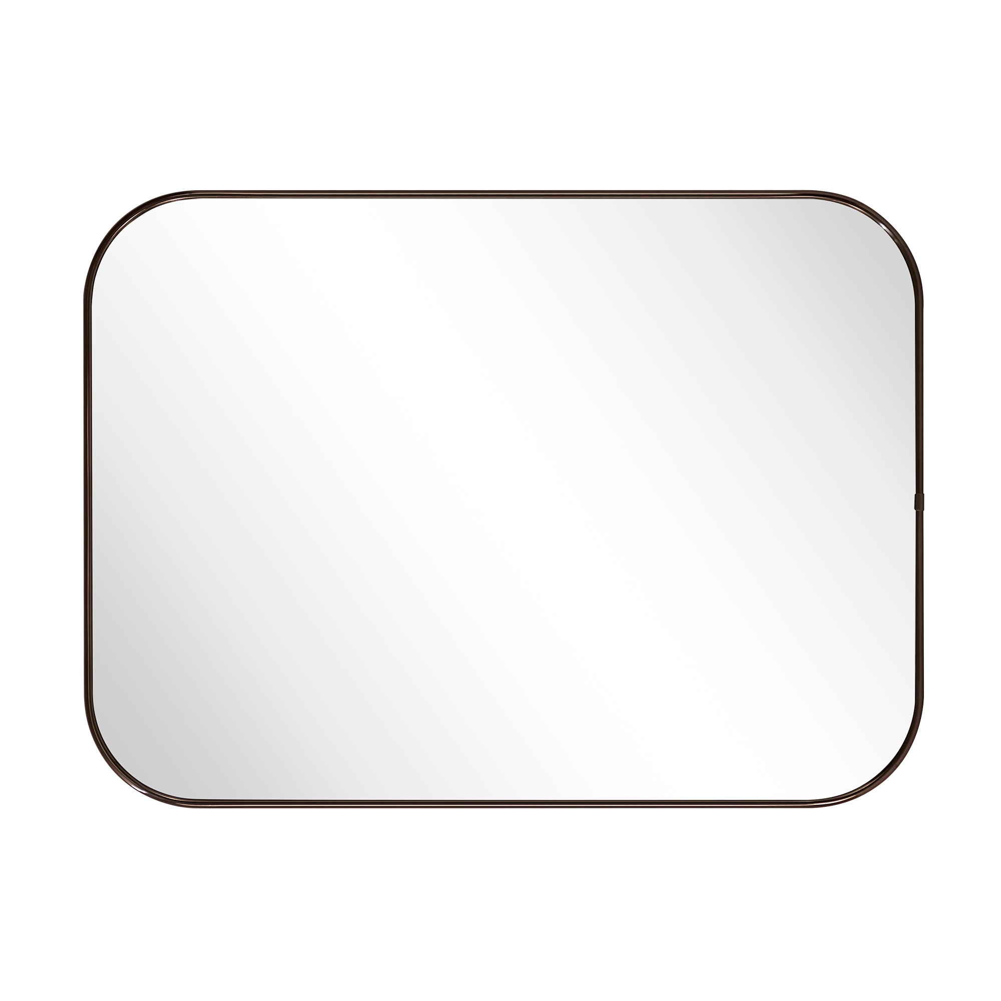 Rounded Rectangular Framed Wall Mounted Bathroom Vanity Mirror