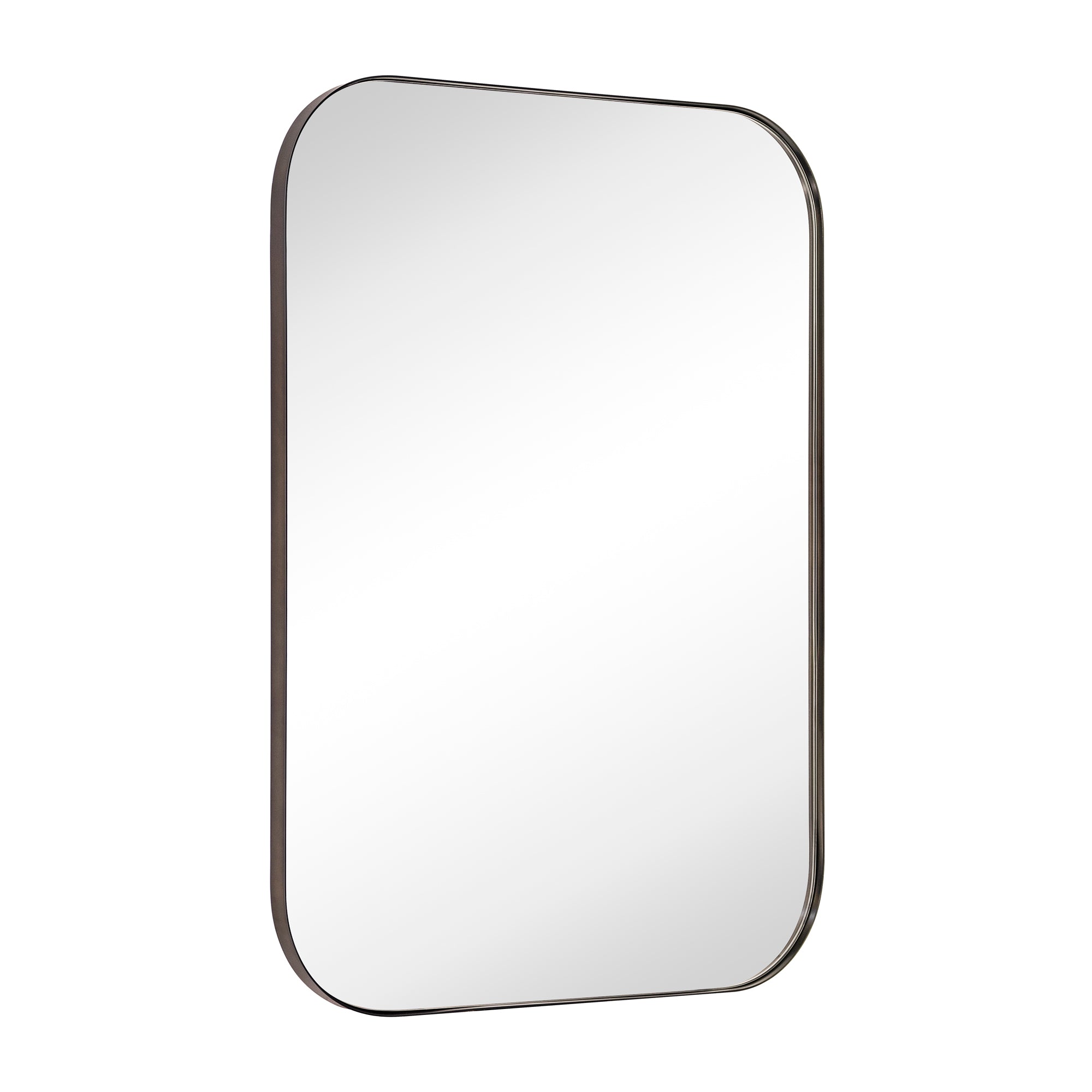 Rectangular Stainless Steel Framed Wall Mounted Bathroom Vanity Mirror