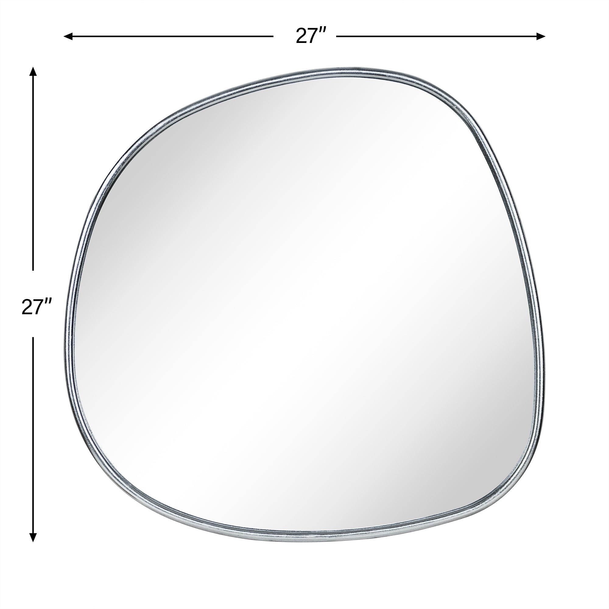 TEHOME Asymmetrical Irregular Shaped Mirror Antiqued Gold Asymmetrical Accent Mirror Irregular Bathroom Wall Mirror