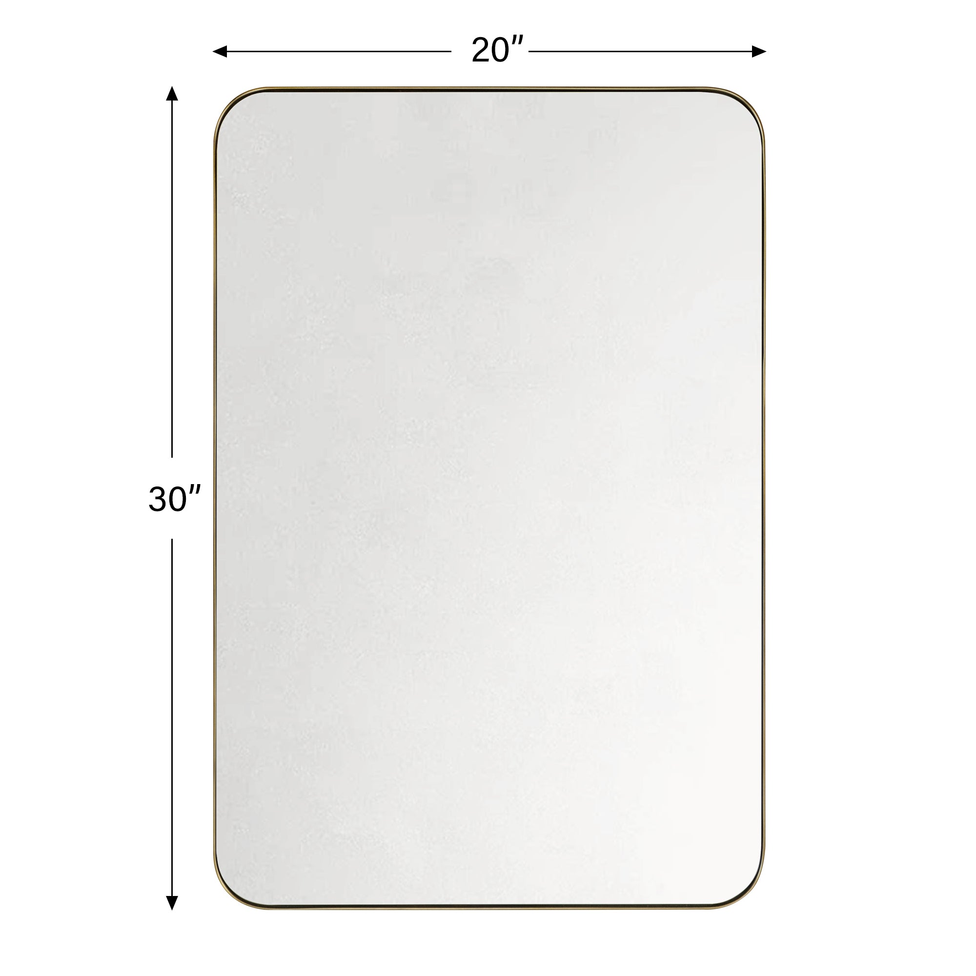 Kengston Rectangular Stainless Steel Metal Framed Wall Mounted Bathroom Vanity Mirror
