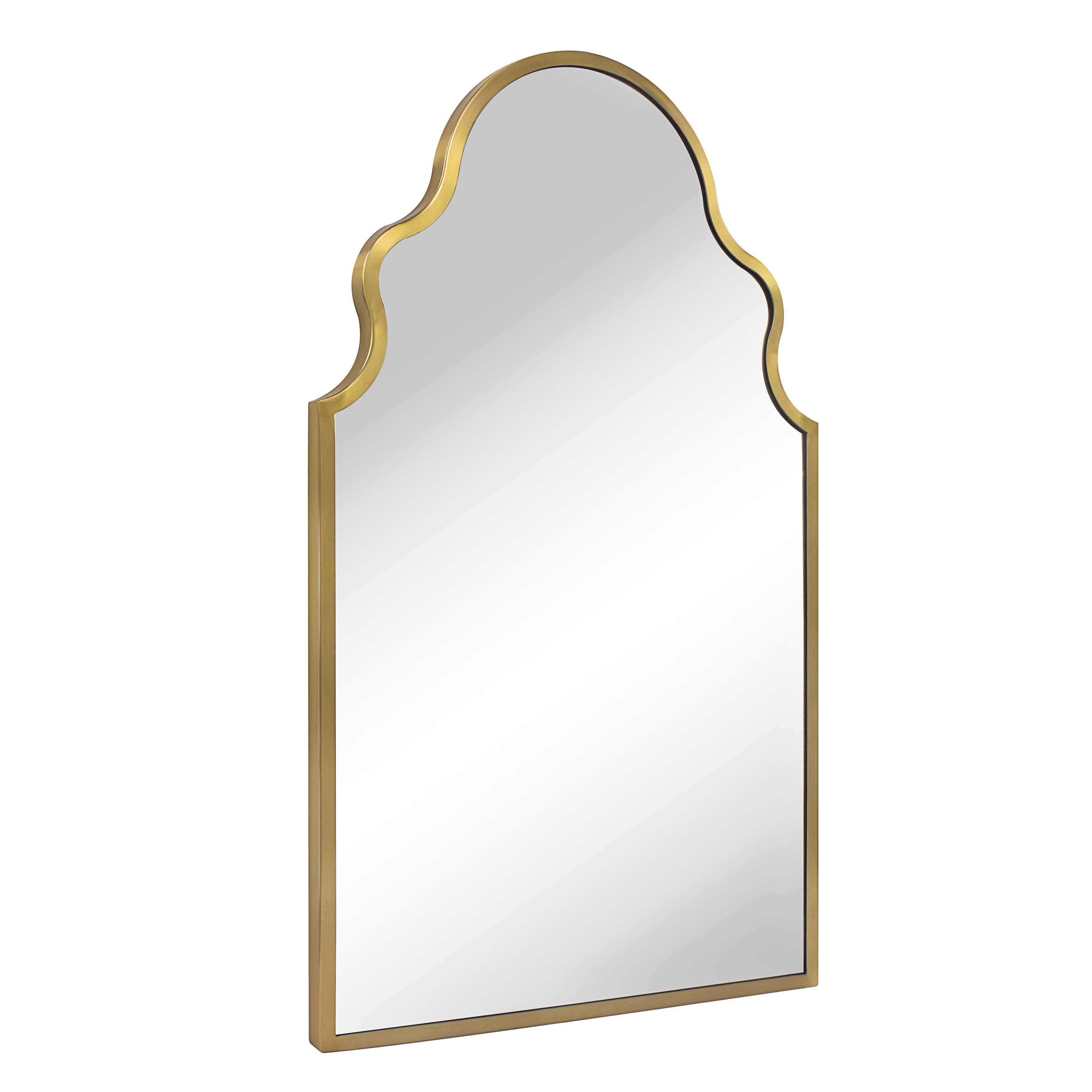 Arched Stainless Steel Metal Framed Wall Mounted Bathroom Vanity Mirror