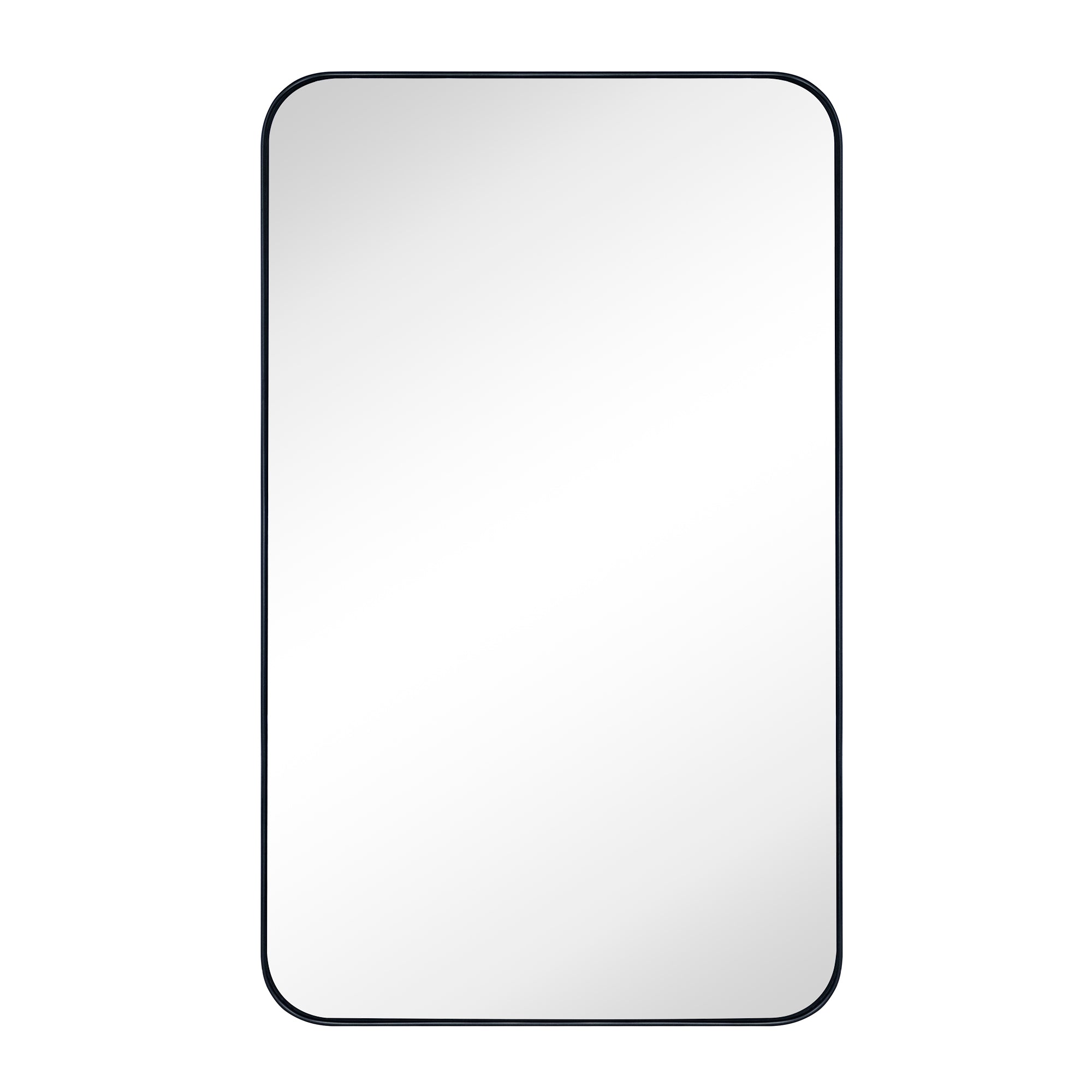 Rounded Rectangular Stainless Steel Recessed Framed Medicine Cabinet with Mirror